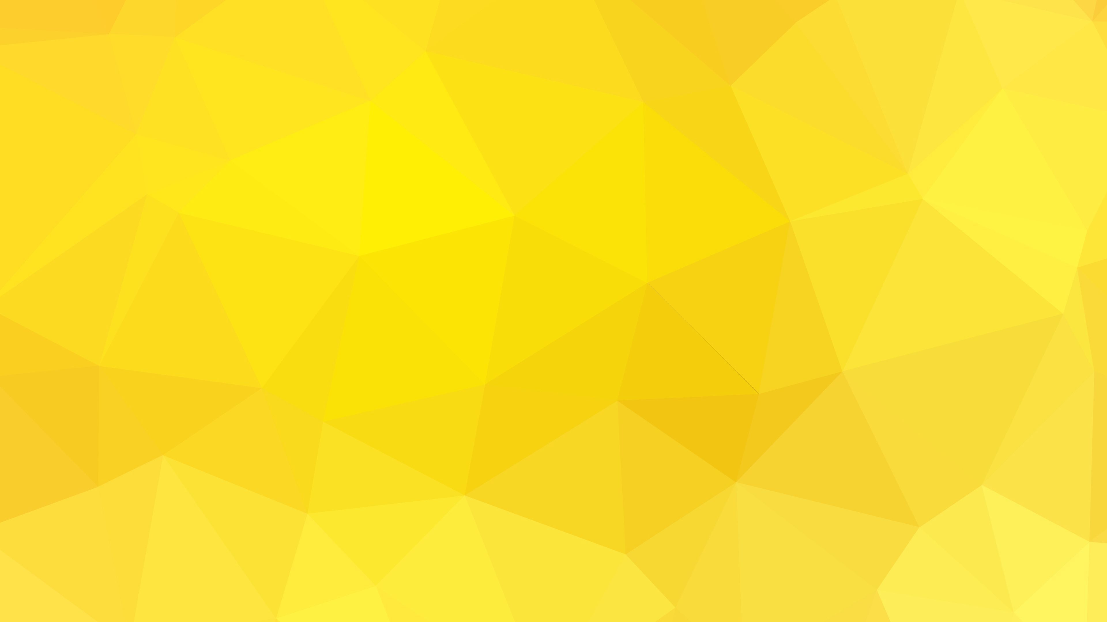 Download wallpaper 3840x2160 polygonal, triangles, shades, yellow