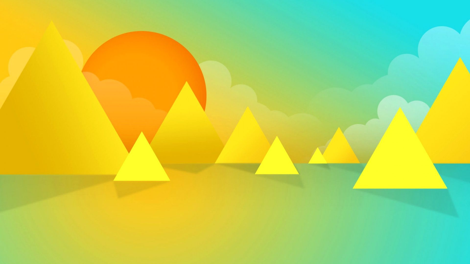 Free download Yellow Geometric Shapes Wallpaper for Widescreen
