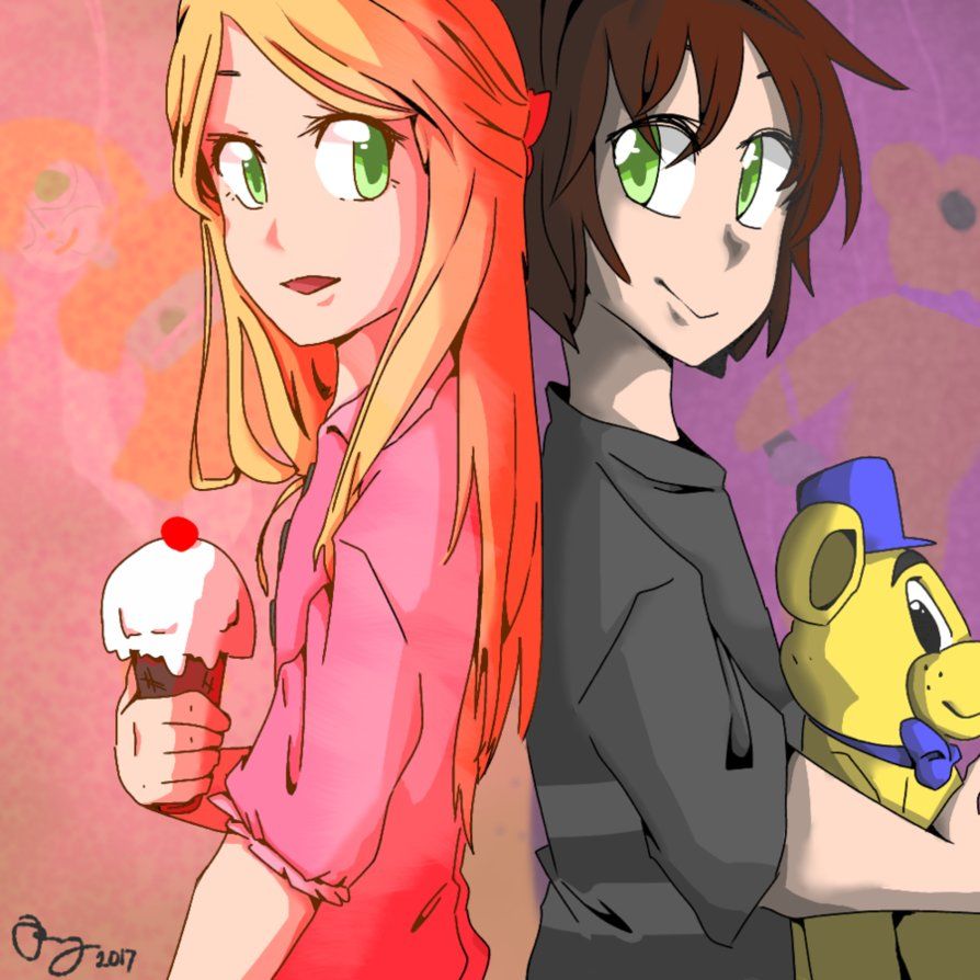 She and He by PhilliaEsaya. Fnaf drawings, Anime fnaf, Fnaf baby