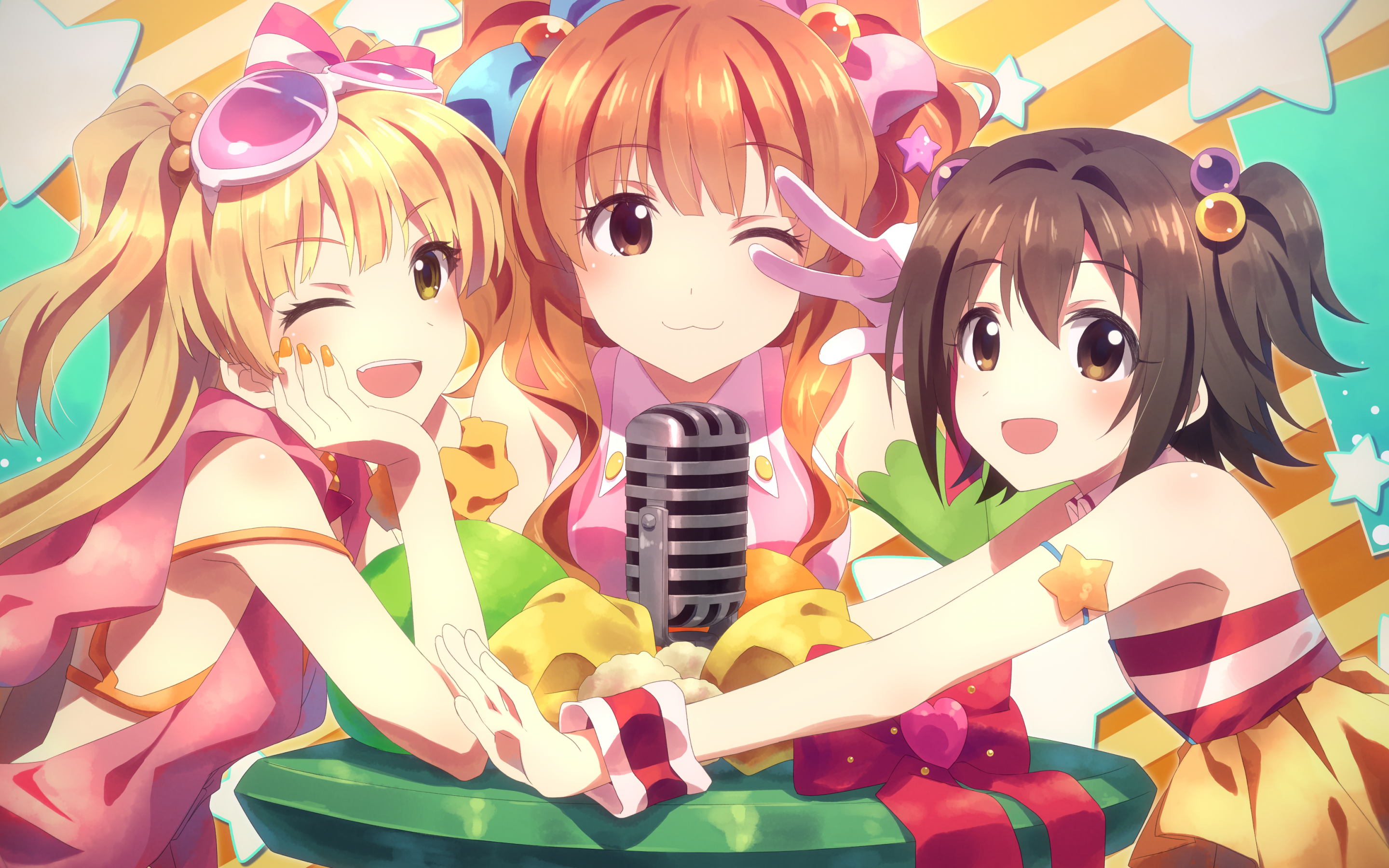 Download 2880x1800 Idolmaster, Anime Group Girls, Moe Wallpaper