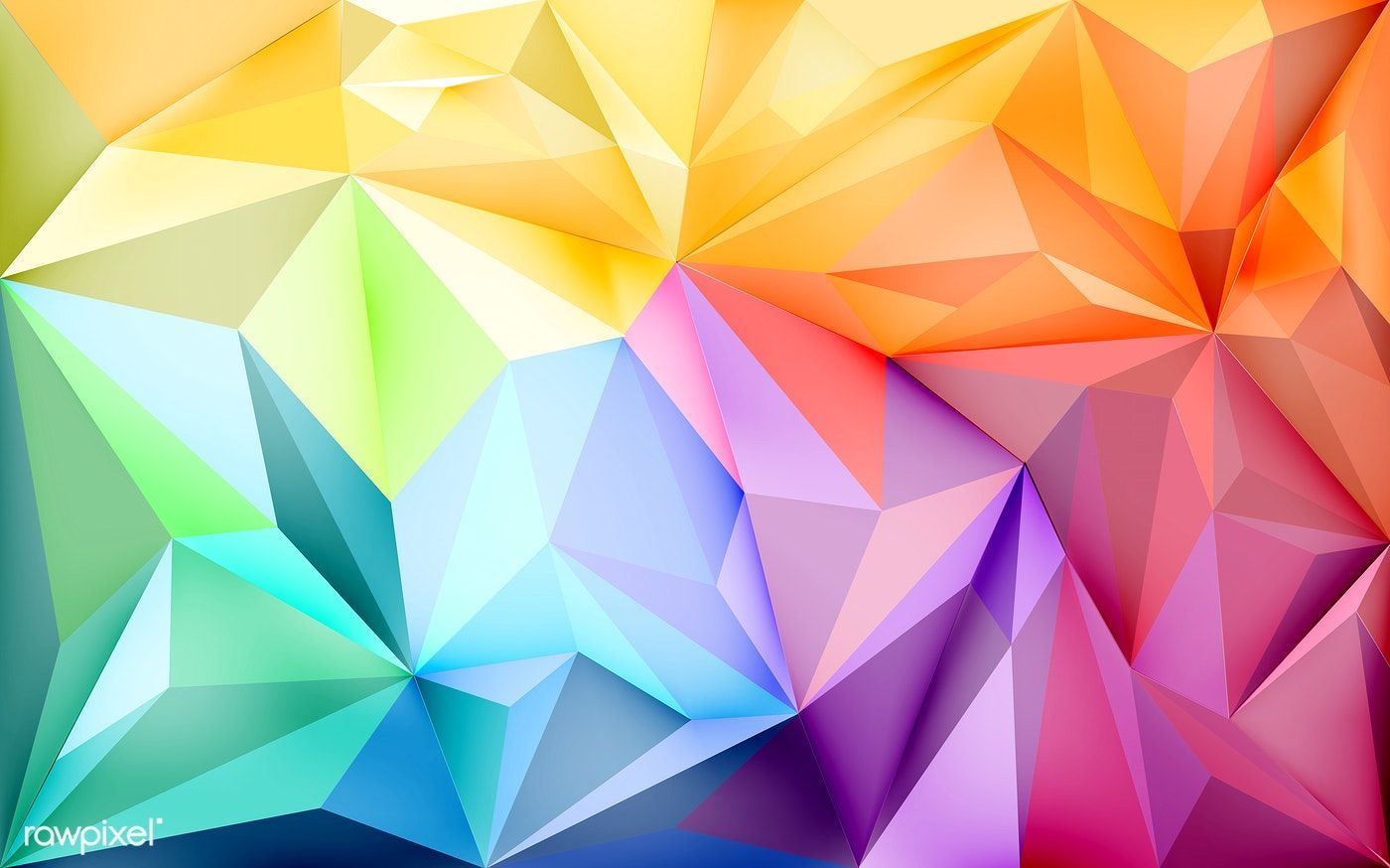 Background wallpaper with polygons in gradient colors. free image