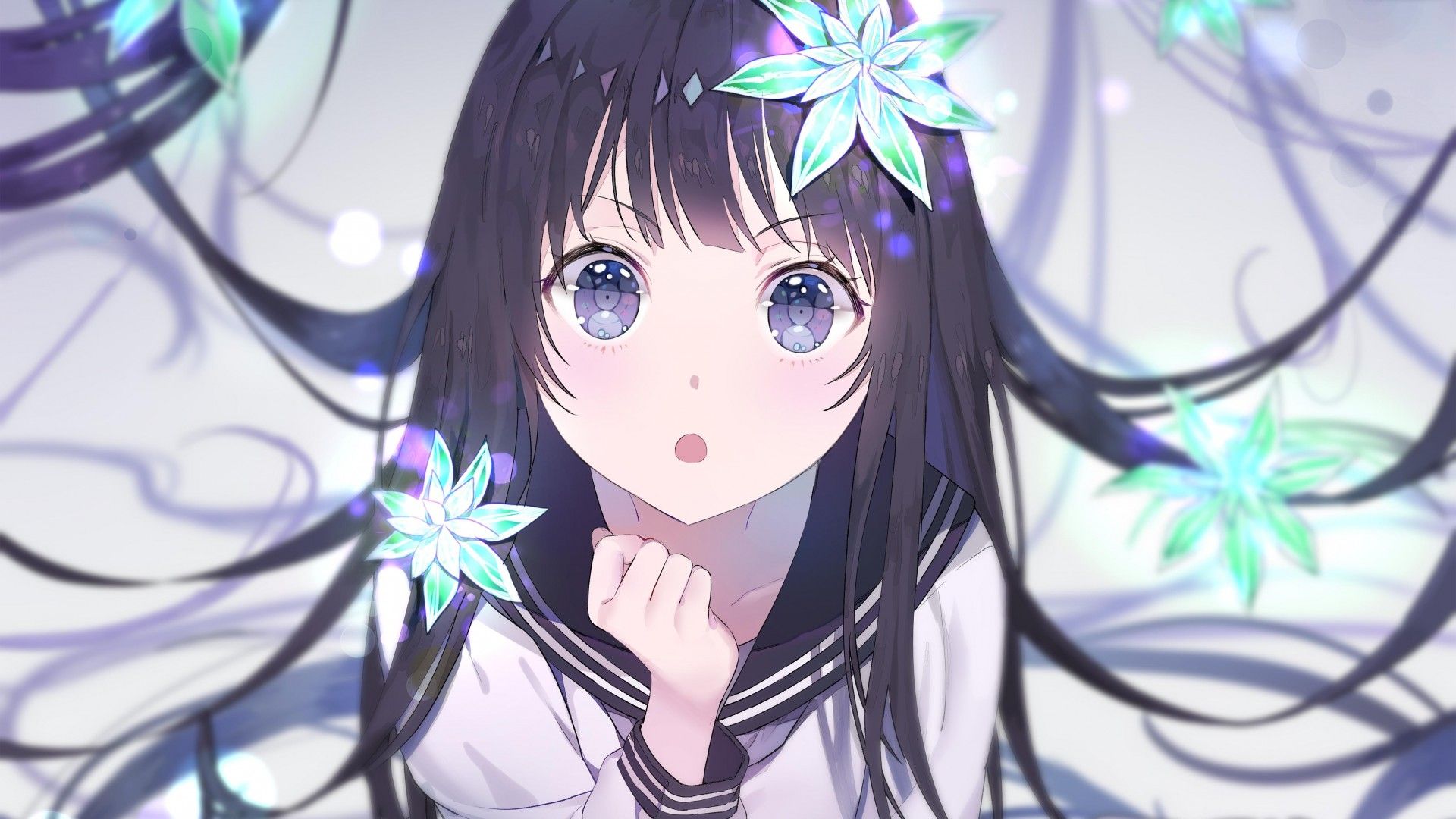 Cute Anime girl 4K HD desktop wallpaper, Widescreen, High