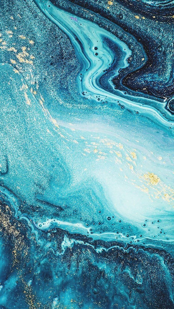 Sea Foam Green, Blue, and Gold Ocean Rapids iPhone Case by Nada18. Artistic wallpaper, Ocean wallpaper, iPhone background wallpaper