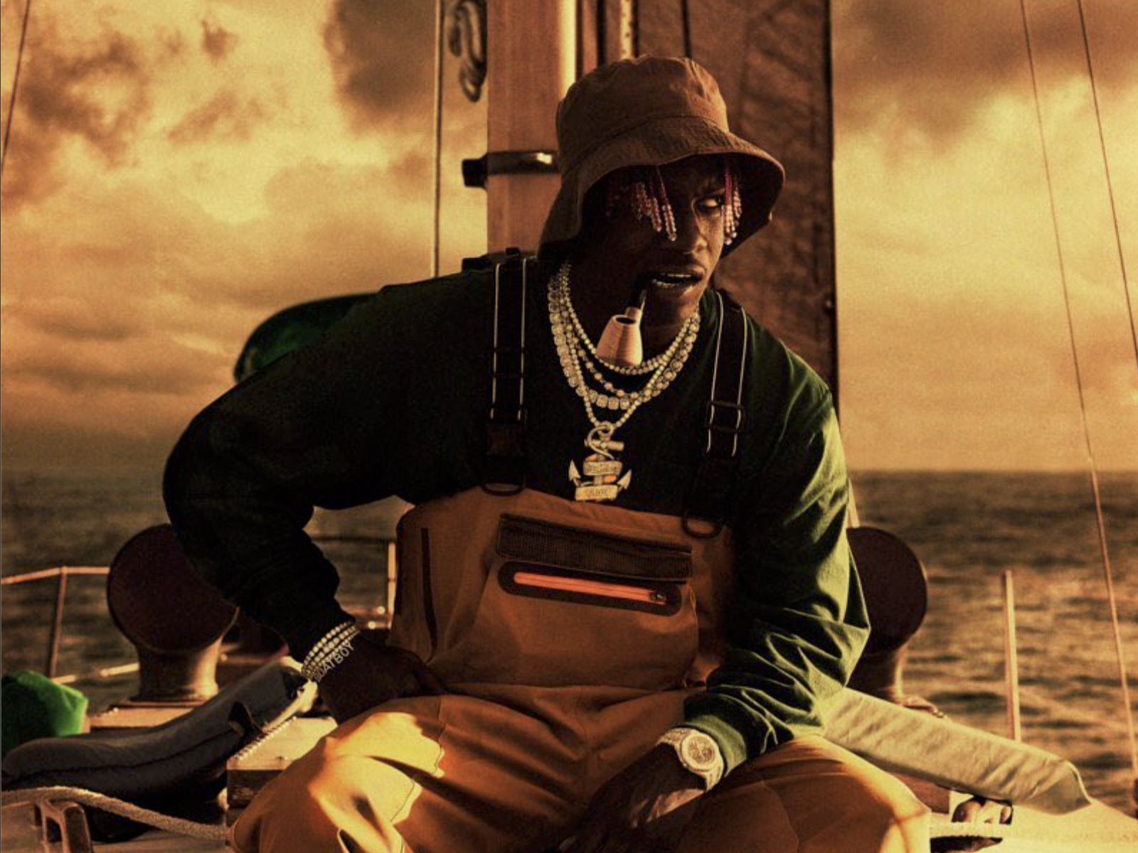 lil yachty on a boat