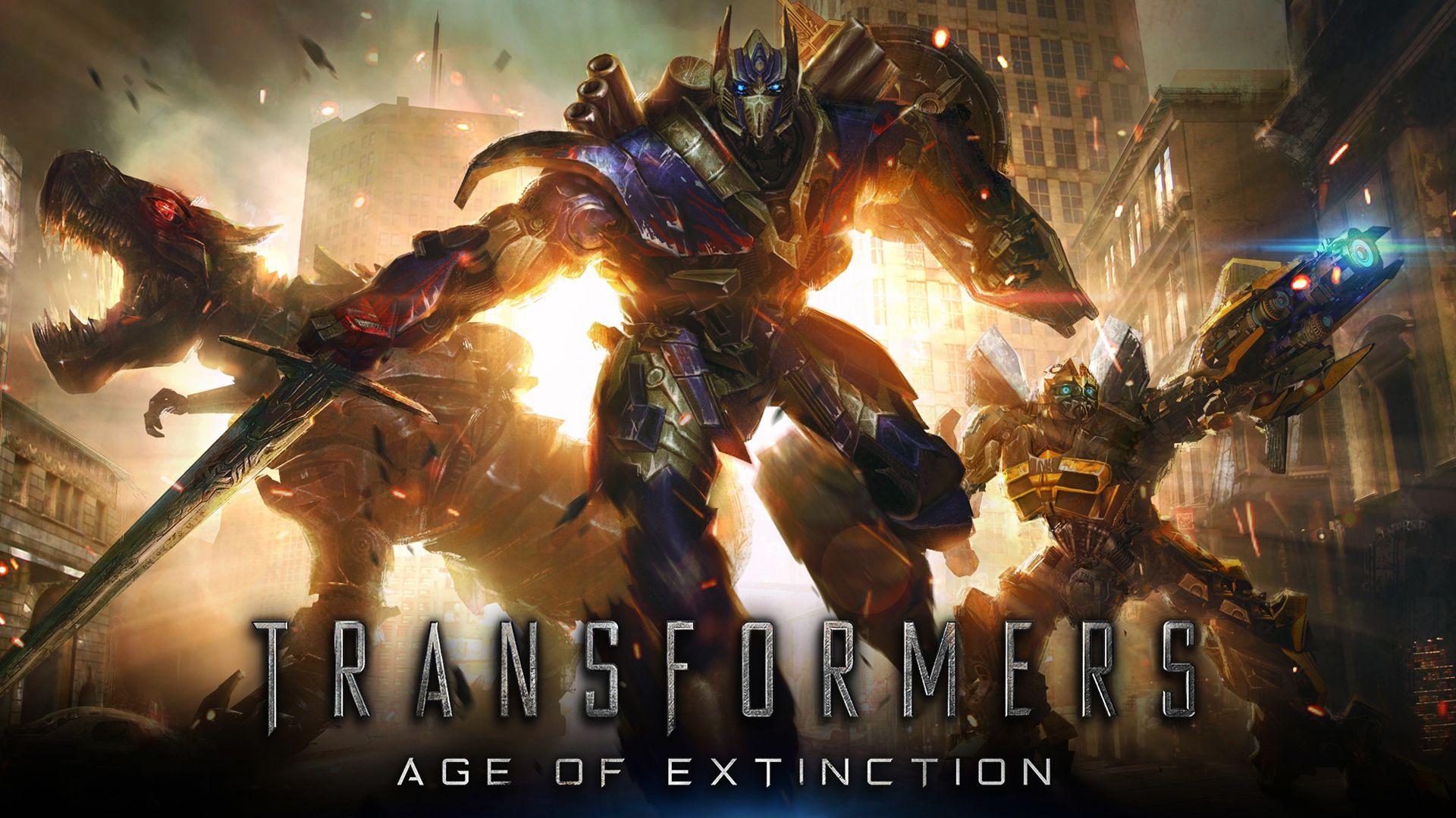 Grimlock & Optimus Prime Transformers Age Of Extinction