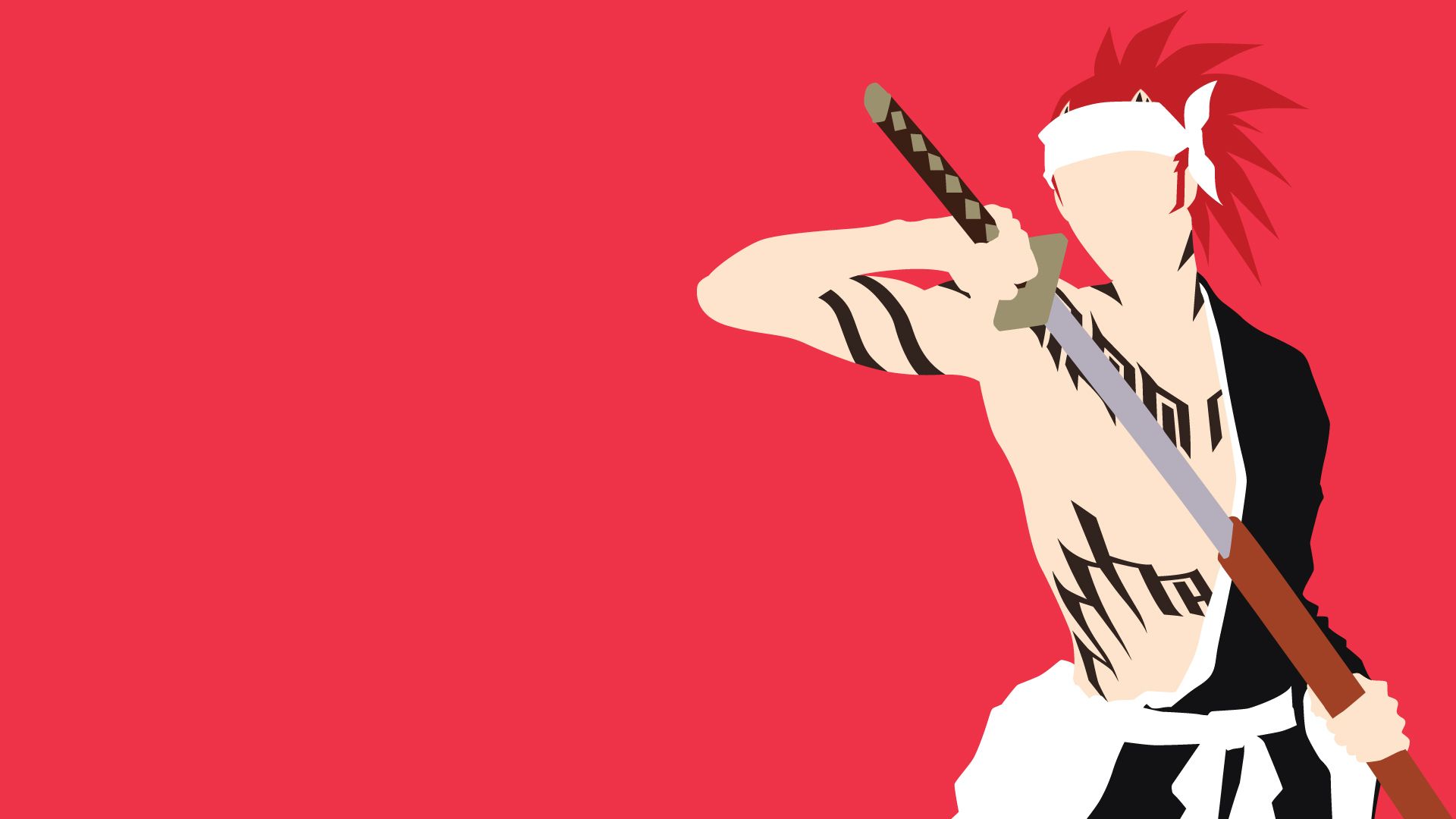 Abarai Renji Bleach Minimalistic Wallpaper by matsumayu. Daily Anime Art