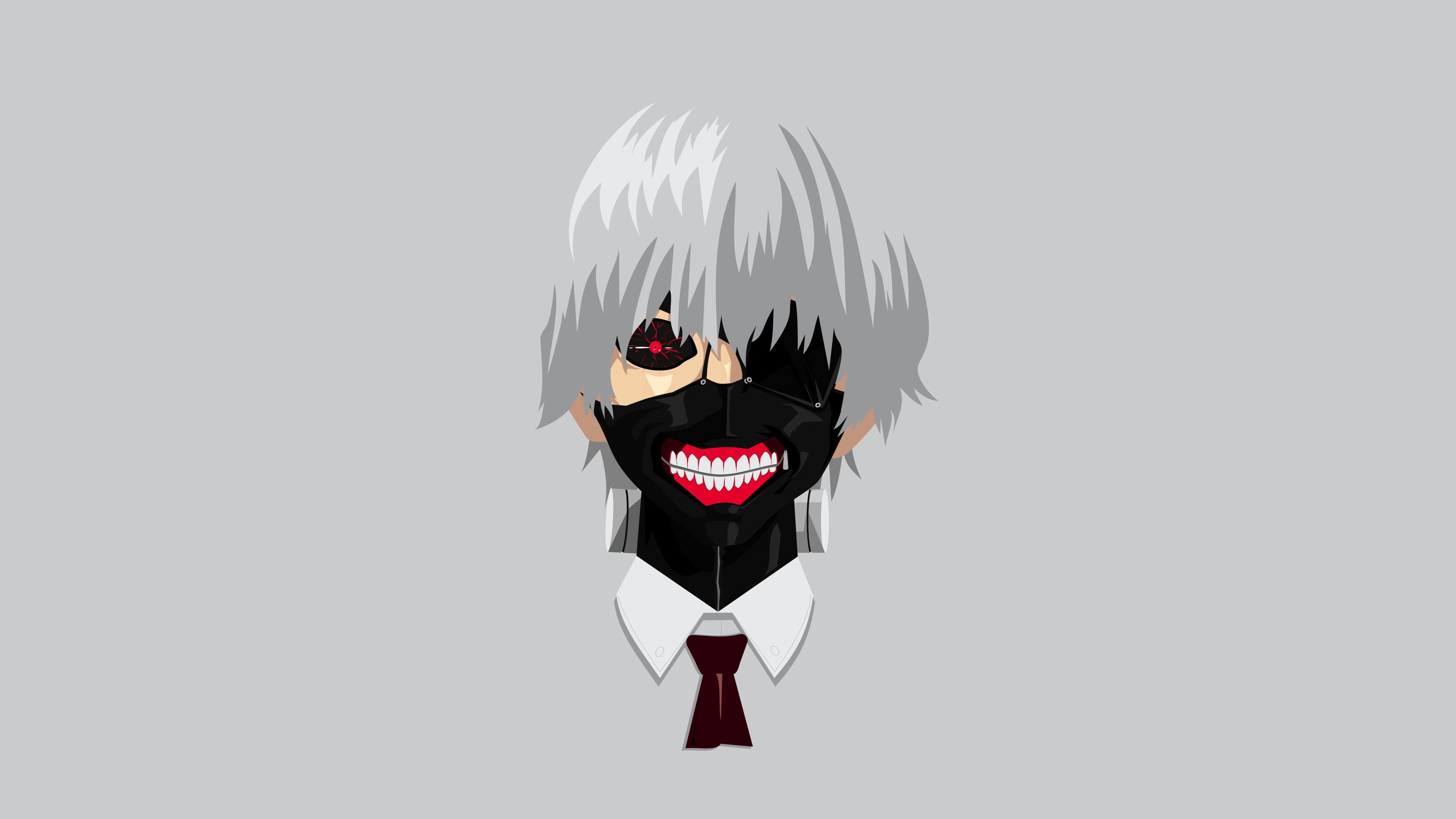 Ken Kaneki Wallpaper 4K, Minimalist, Tokyo Ghoul