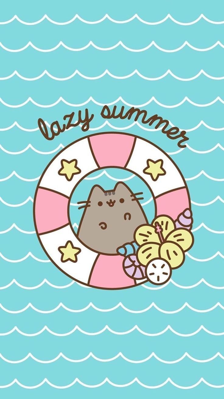 Lazy Summer. Pusheen cute, Pusheen cat, Cute cat wallpaper