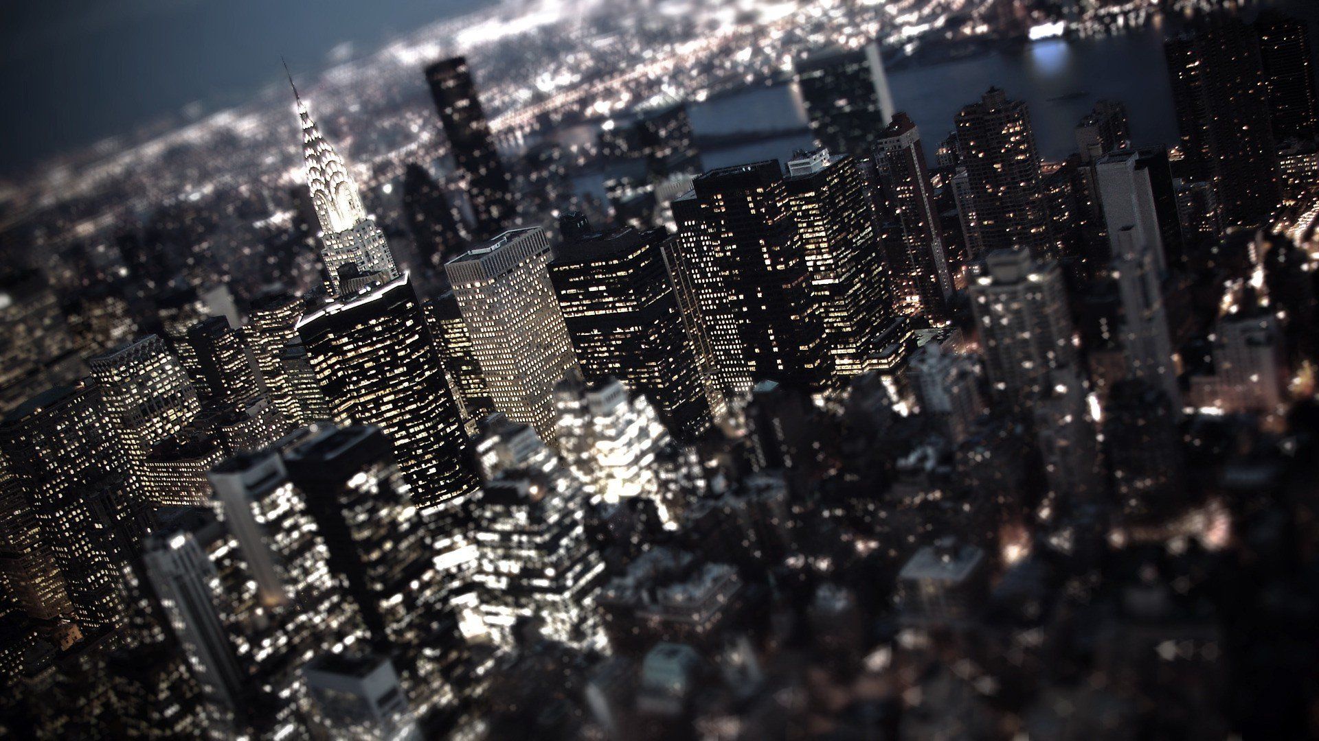 cityscape, Tilt shift, Skyscraper, Lights, New York City HD