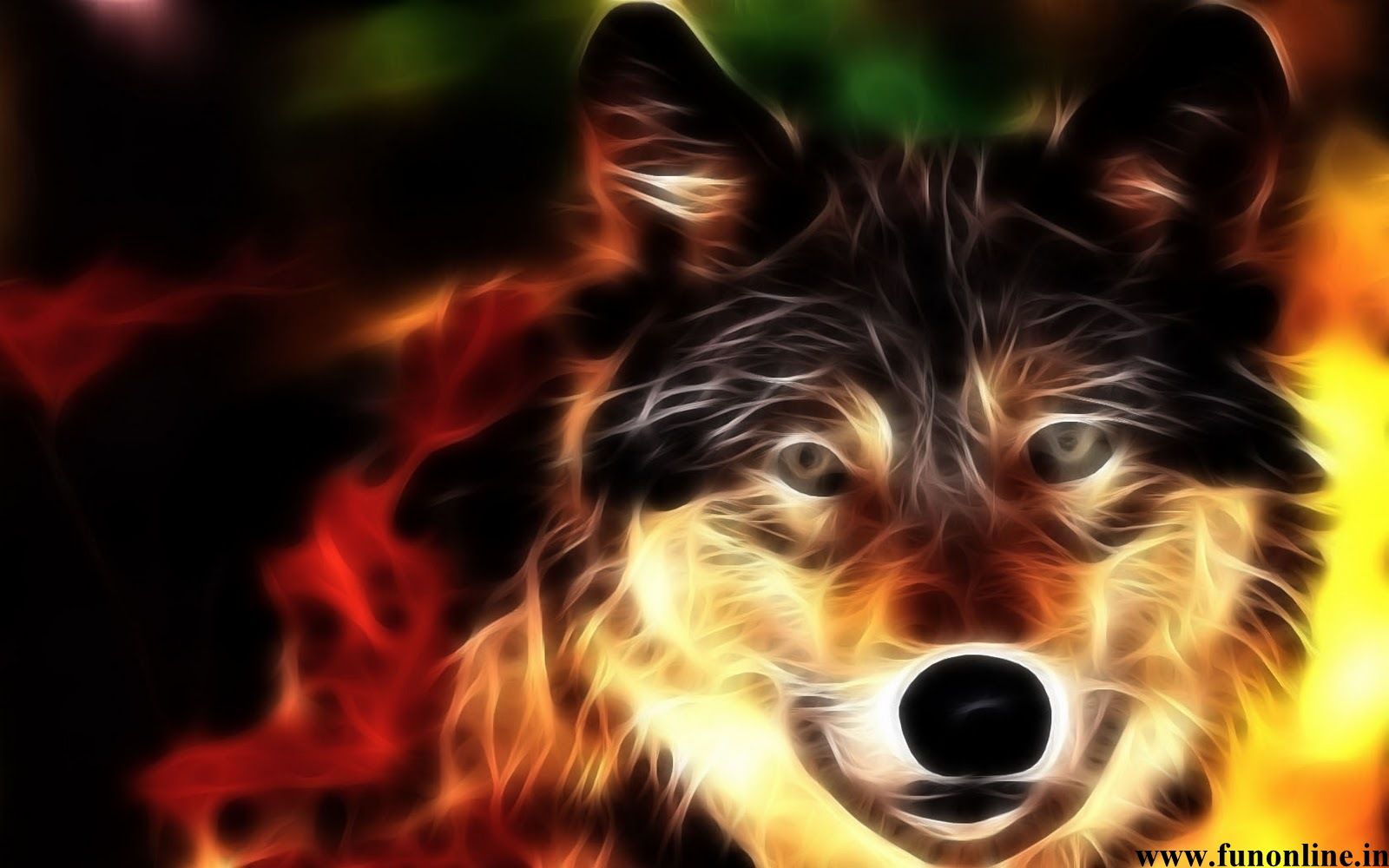 Free download Animated Fire Wolf Wallpaper [1600x1000]