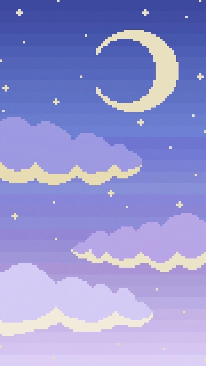 Pixel Clouds Wallpaper Free Pixel Clouds Background