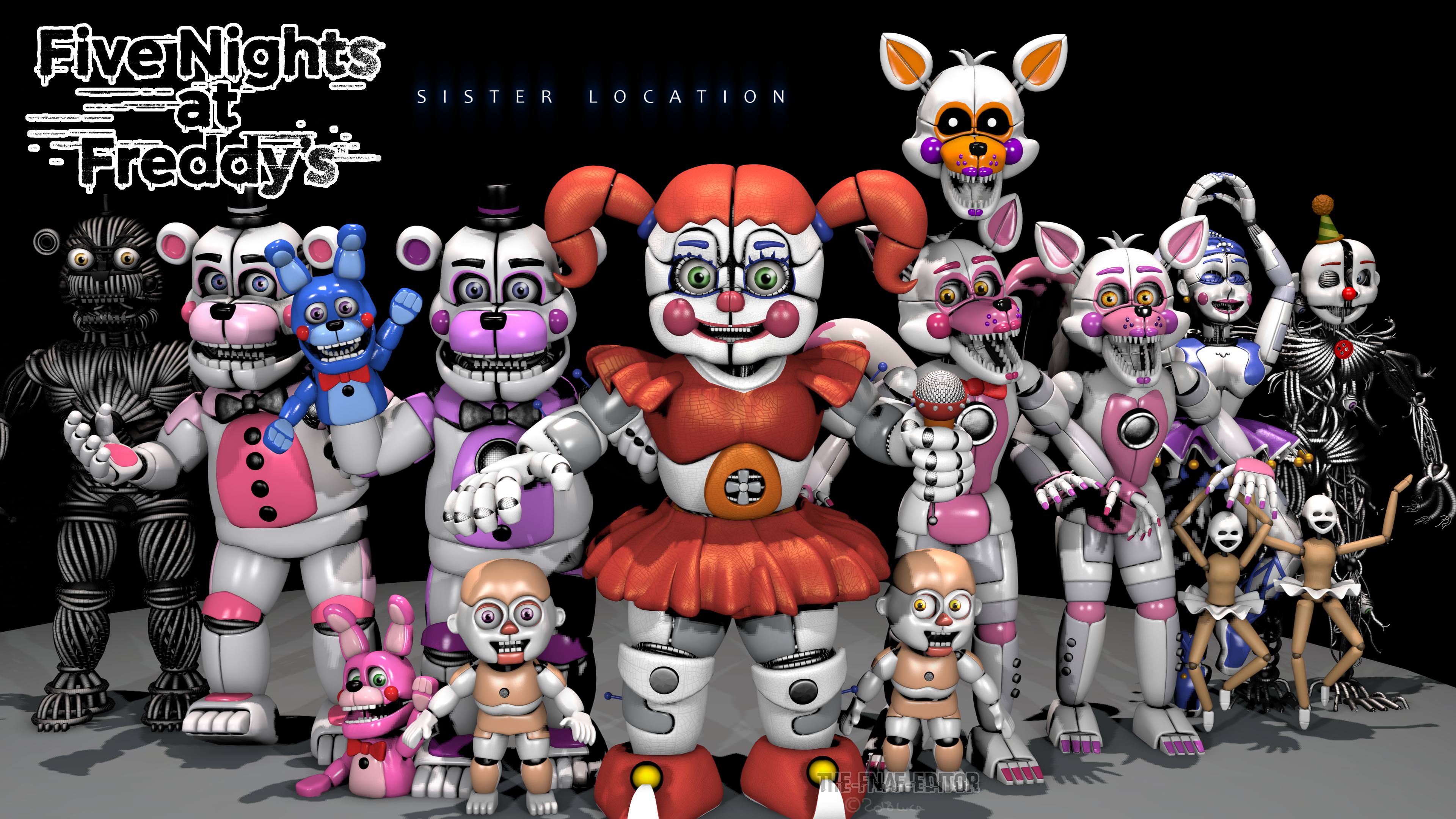 Five Nights At Freddy's Sister Location Personajes