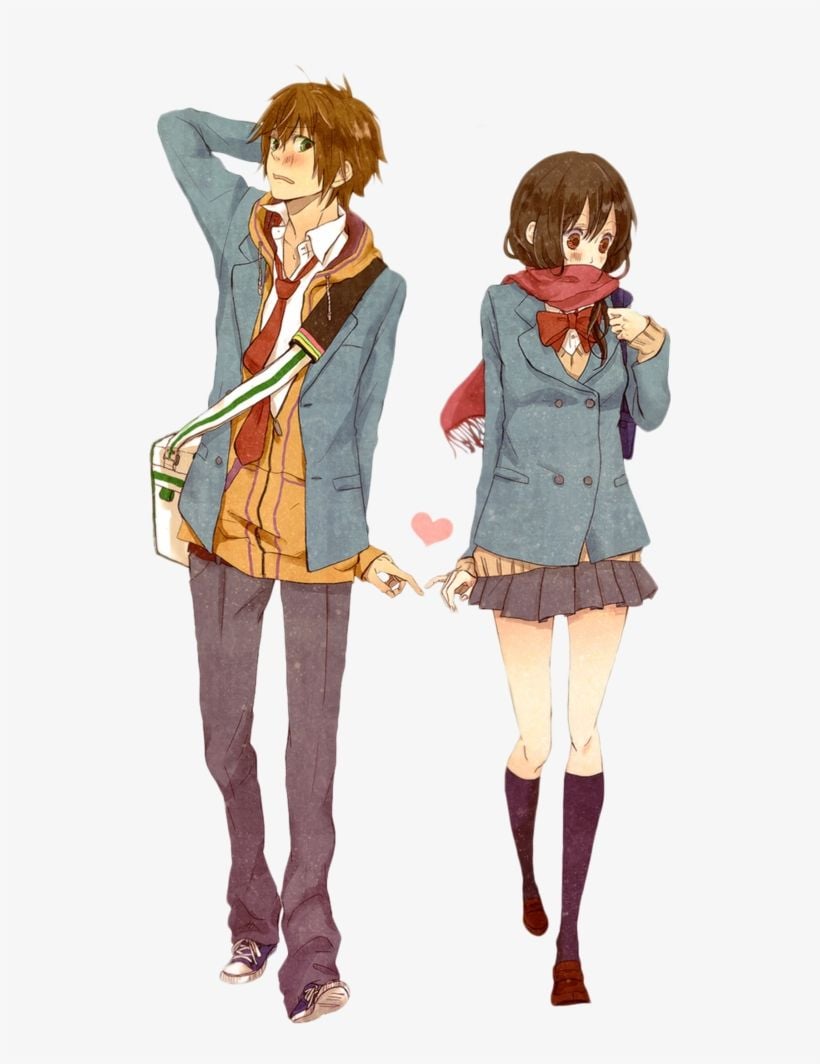 Anime Couple Png Image Transparent Free Download Shy Anime