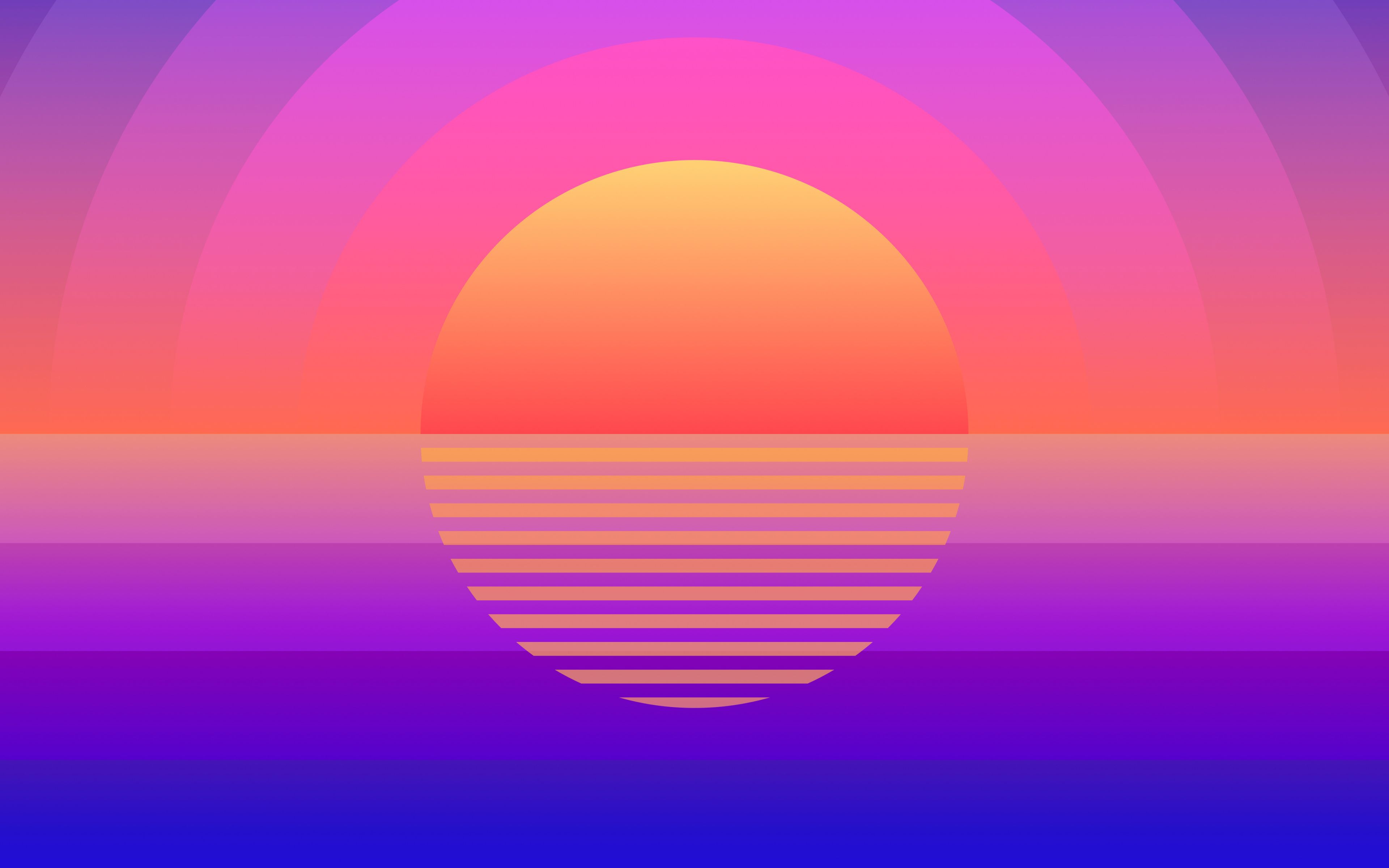 Sun Retro Art Geometric