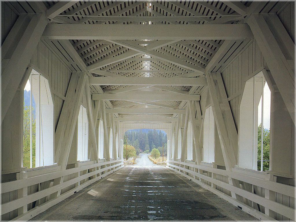 BW Lynn Radeka Covered Bridge Interior