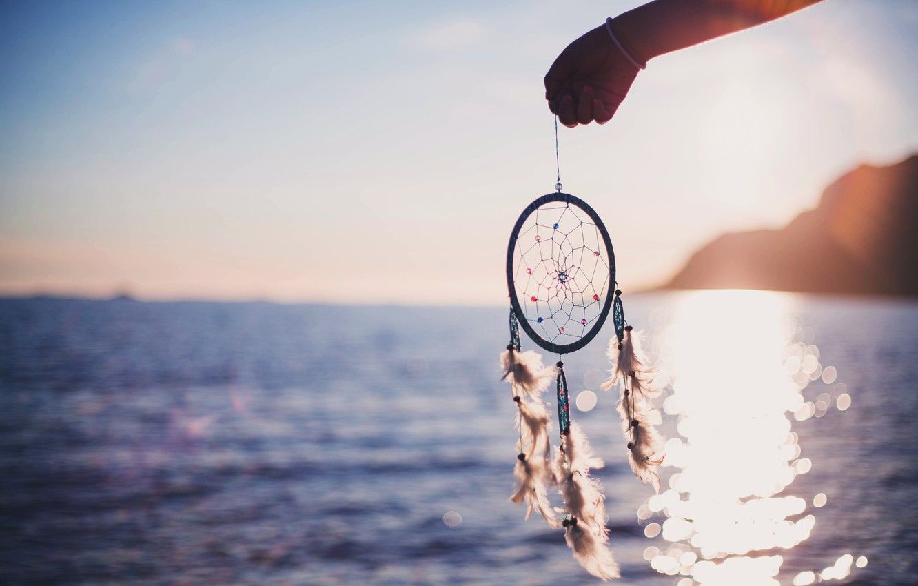 Wallpaper hand, feathers, Dreamcatcher image for desktop, section