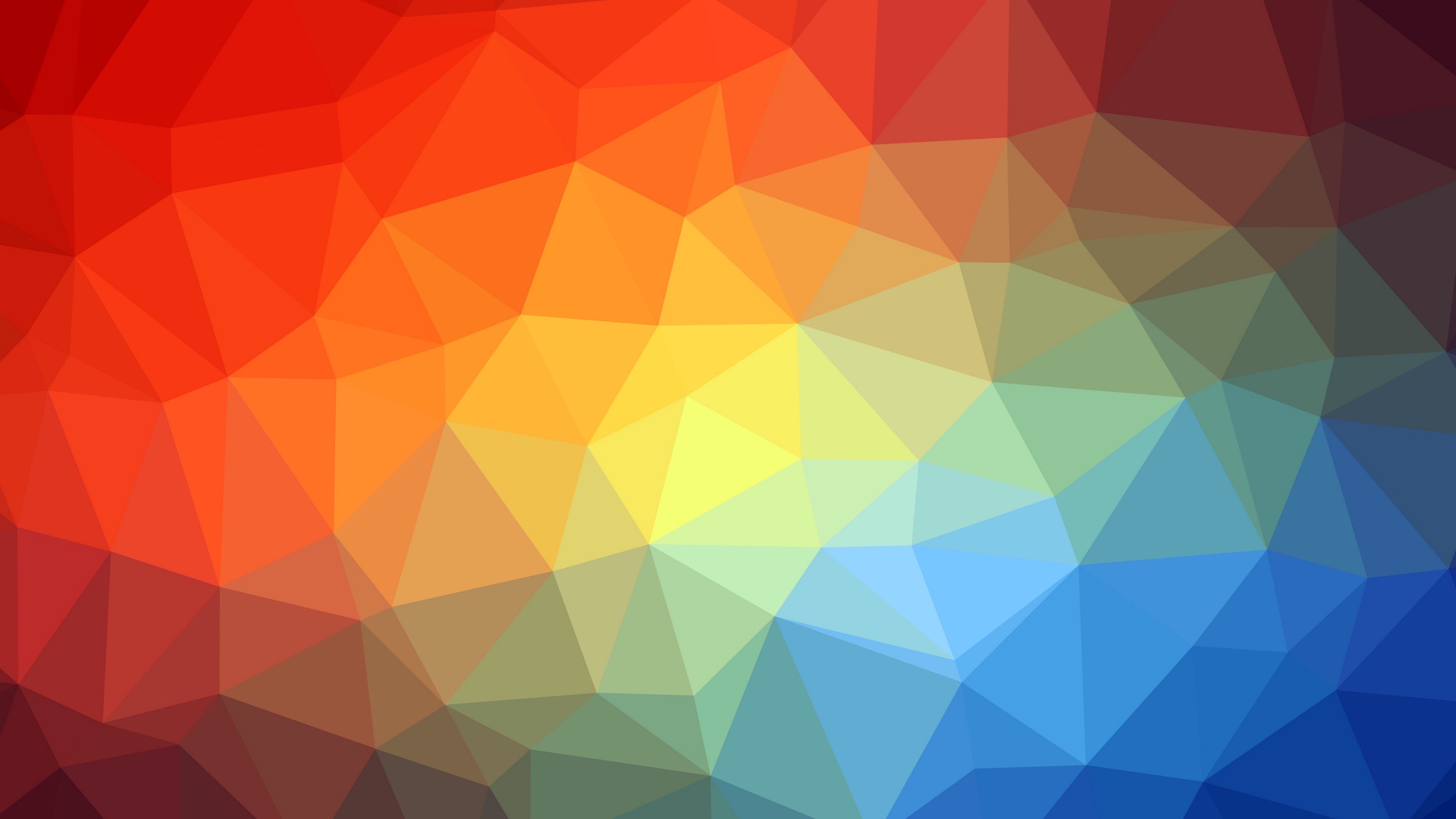 Download wallpaper 3840x2160 triangle, geometric, multicolored 4k