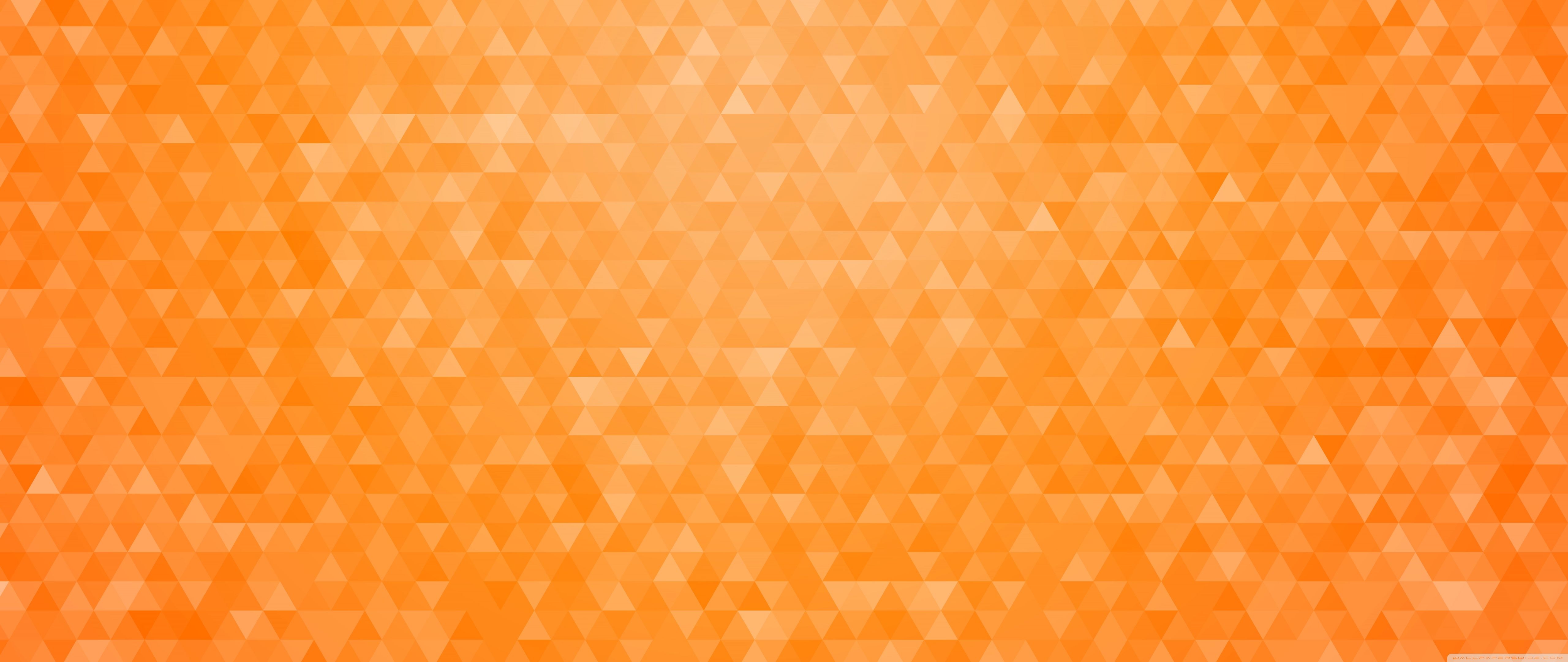 Orange Geometric Triangles Pattern Background Ultra HD Desktop