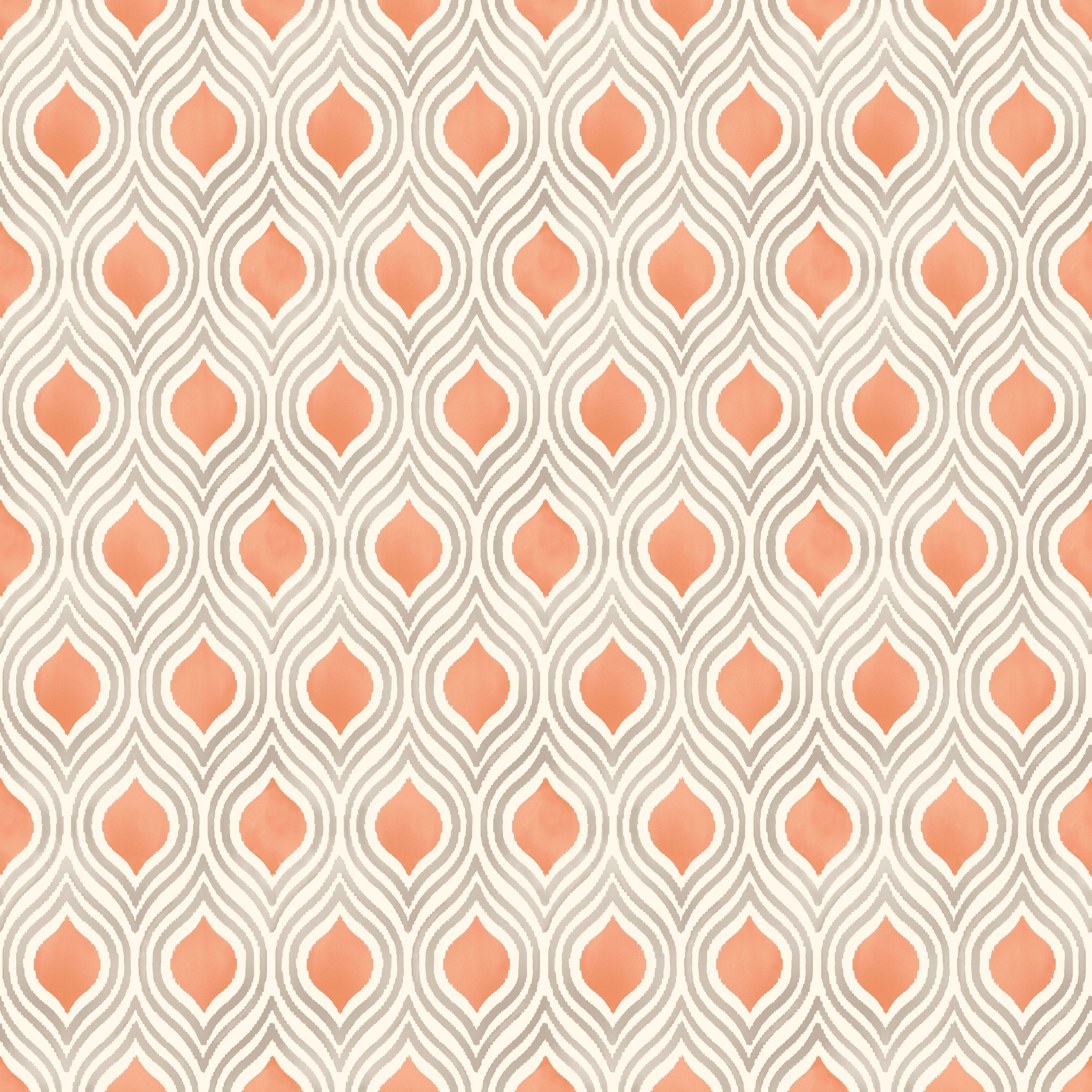Colours Ailsa Burnt Orange Geometric Wallpaper. Departments. DIY