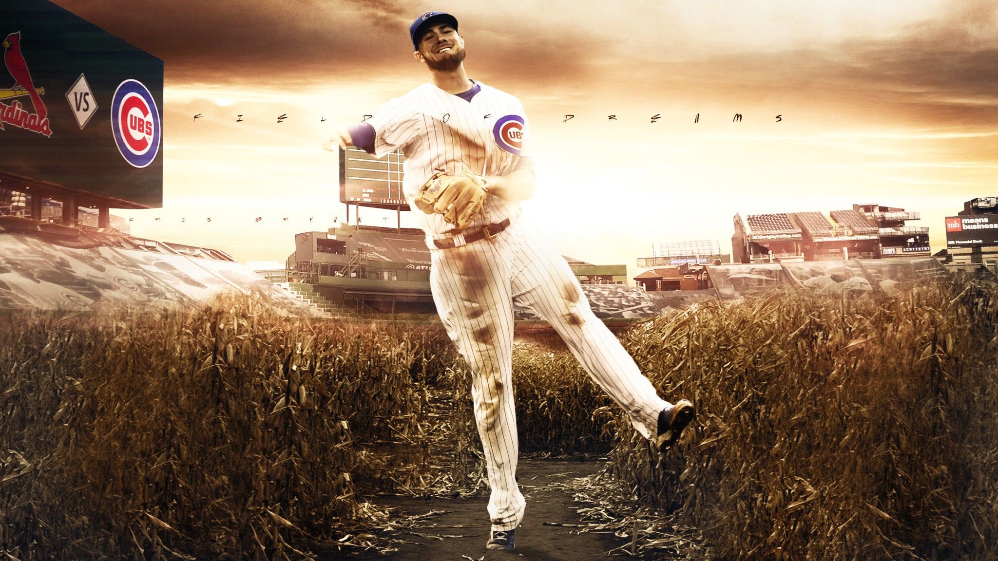 Download 2048x1152 Kris Bryant 2015 Chicago Cubs MLB Wallpaper