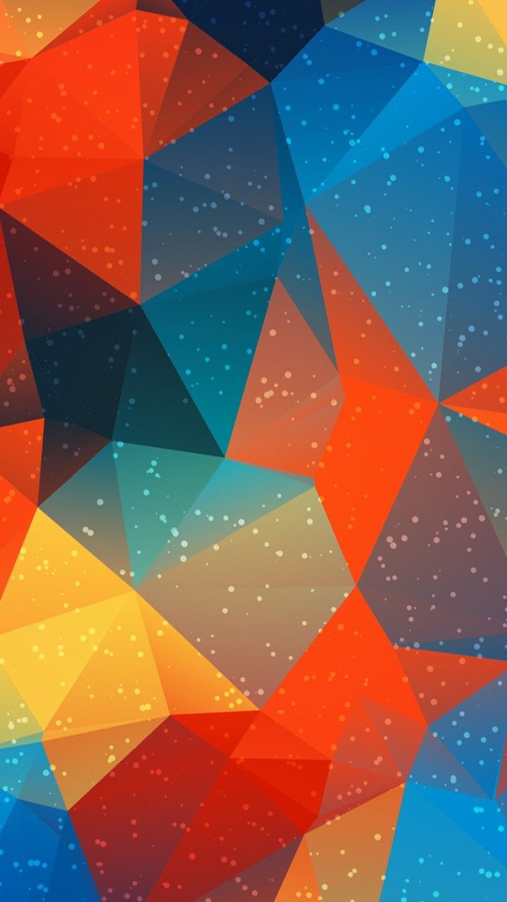 iPhone Wallpaper. Orange, Blue, Triangle, Pattern, Line, Colorfulness