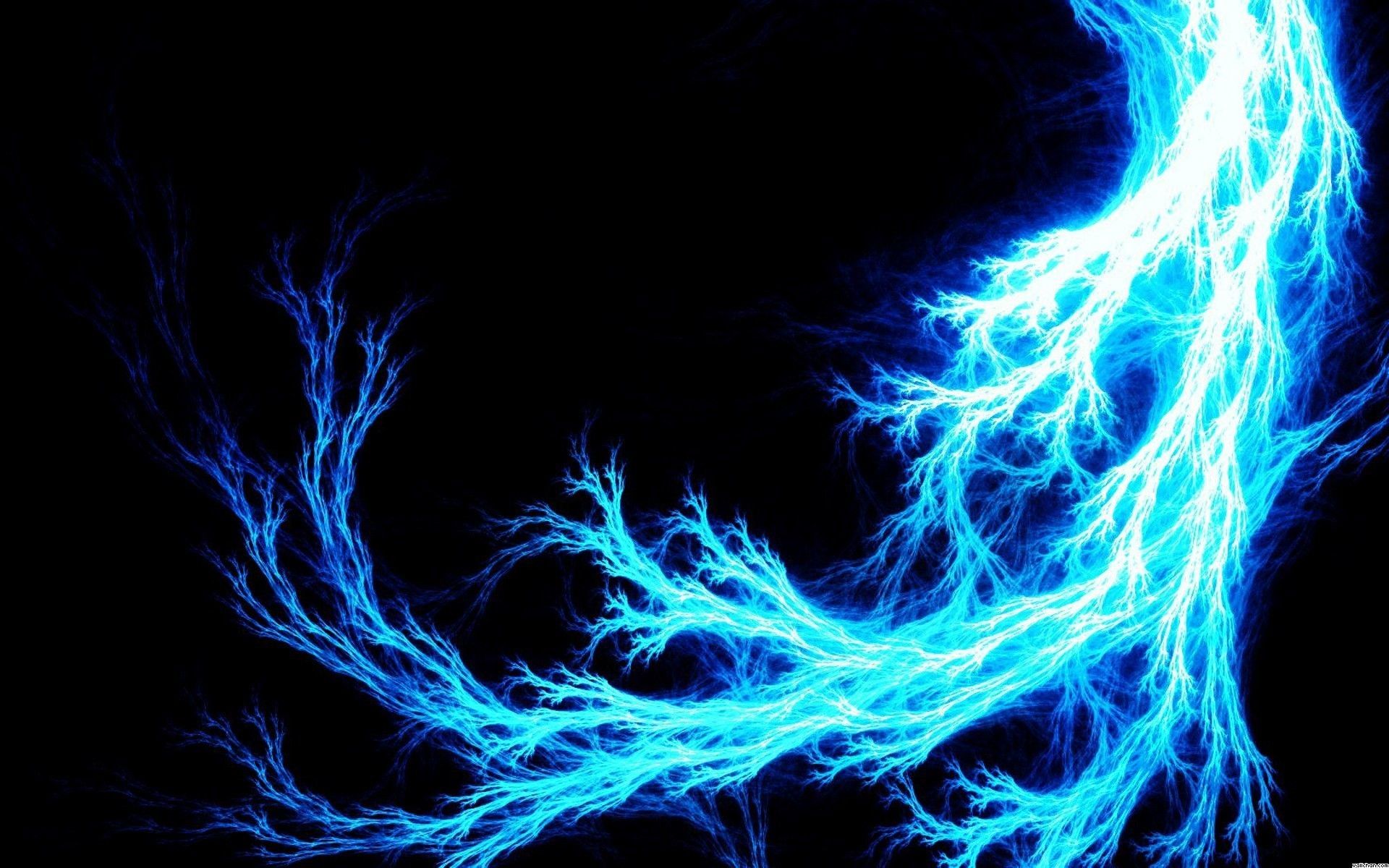 Blue Lightning And Black Lightning Wallpaper