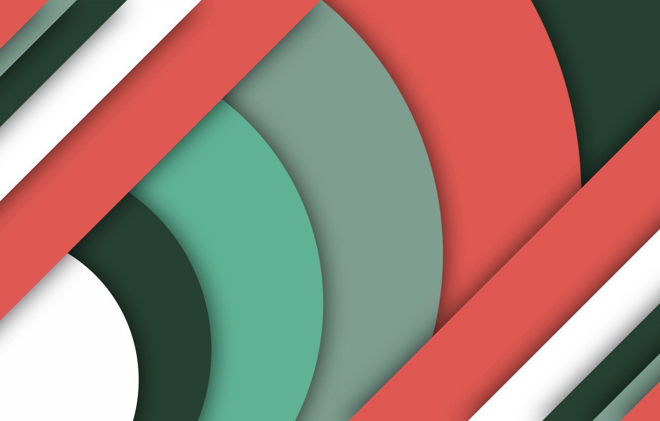 Red And Green Geometric Wallpaper