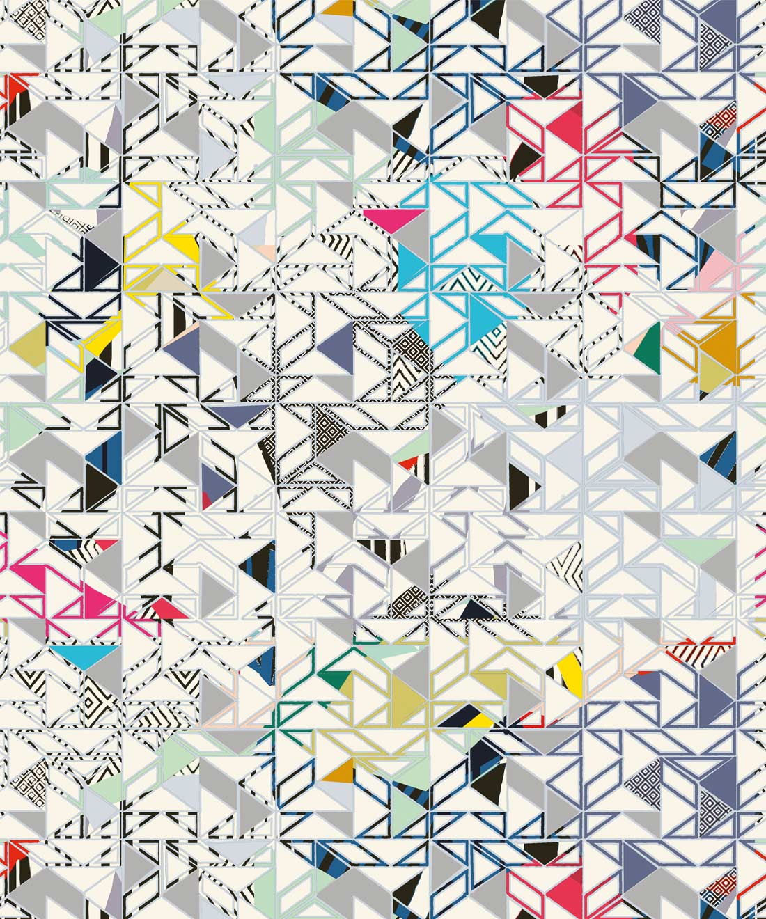 Bauhaus Wallpaper • Colorful Geometric Wallpaper
