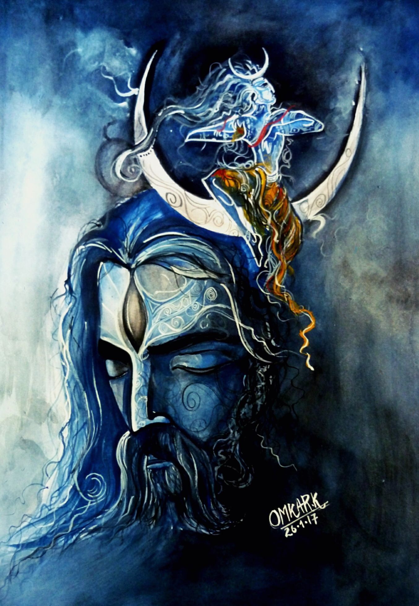 Mahadev painting, god, power. Mahadev HD