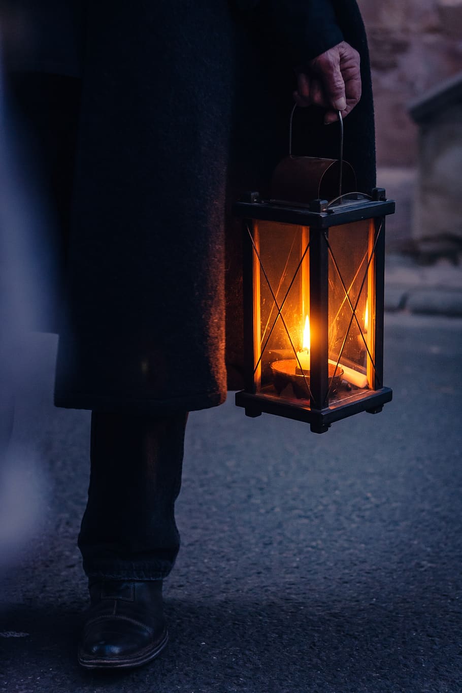 HD wallpaper: lamp, lantern, candle light, night, warm, cold, dark