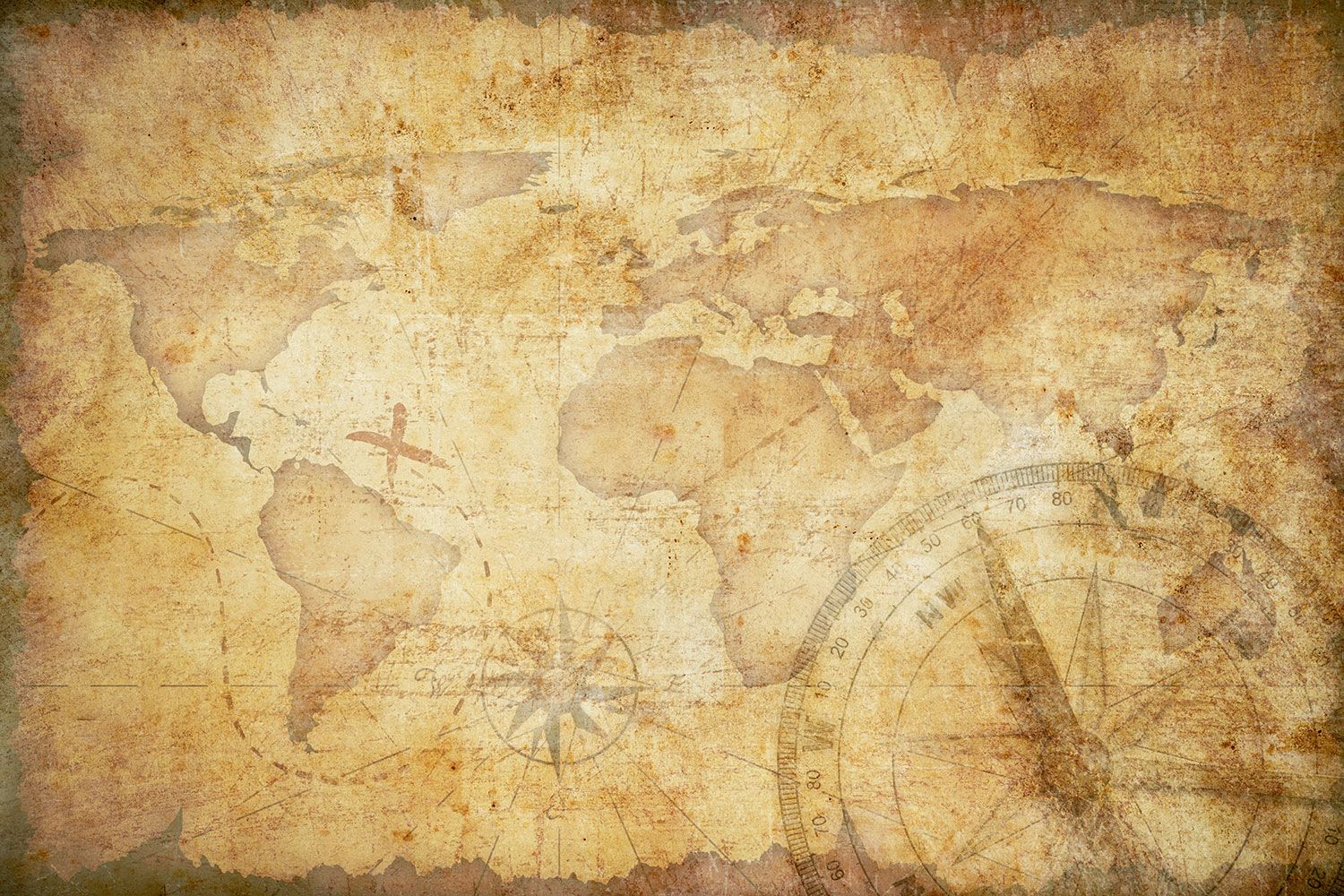 Old Faded Map Background. Faded