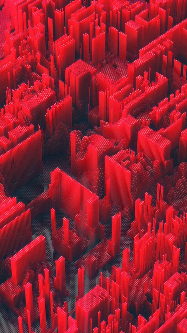 Red Abstract Geometry iPhone iPhone 6S, iPhone 7 HD 4k