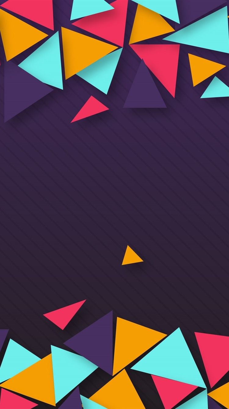 Colorful Triangle, Geometric, Abstract 750x1334 IPhone 8 7 6 6S