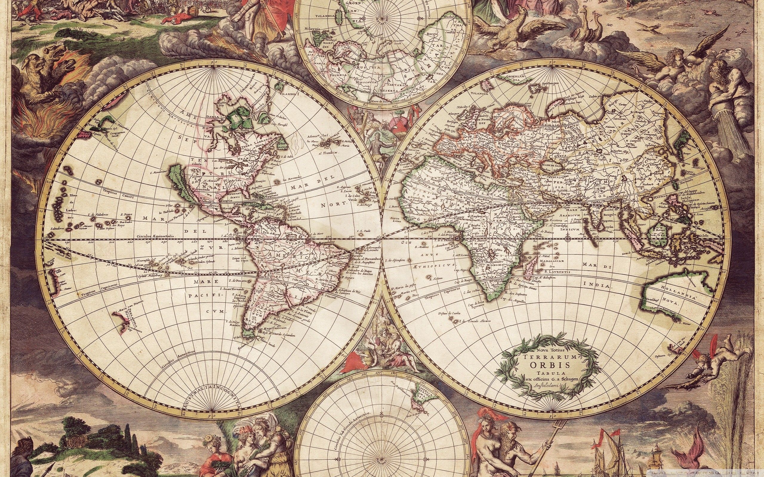 Vintage World Map Wallpaper Free .wallpaperaccess.com