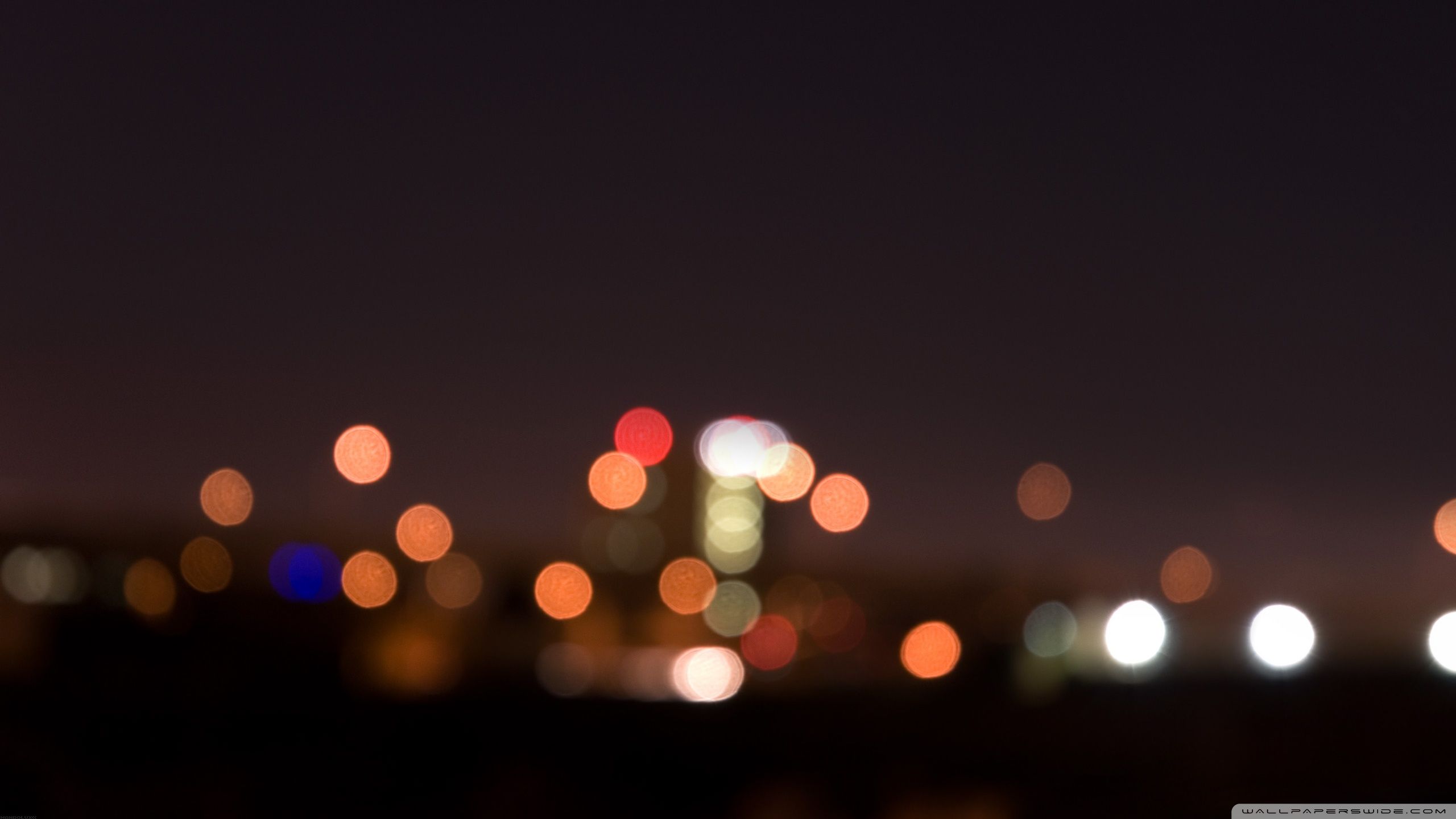 City Night Lights Bokeh Ultra HD Desktop Background Wallpaper