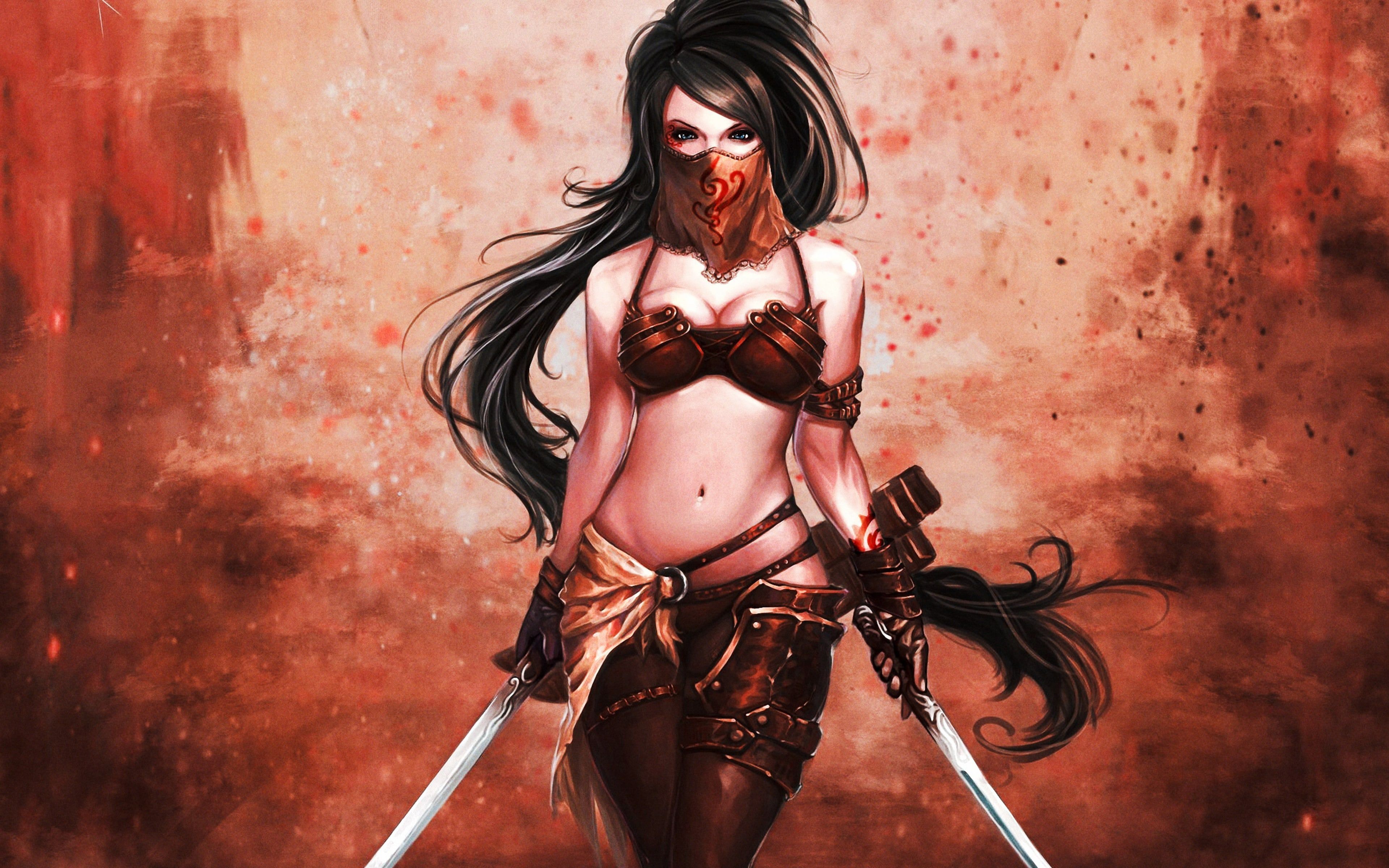 Fantasy girls assassin swords Wallpaper and Free Stock