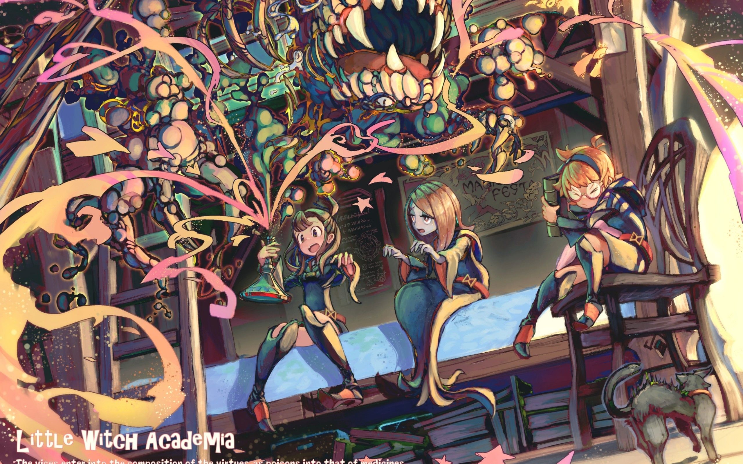 Download 2560x1600 Little Witch Academia, Kagari Atsuko, Lotte