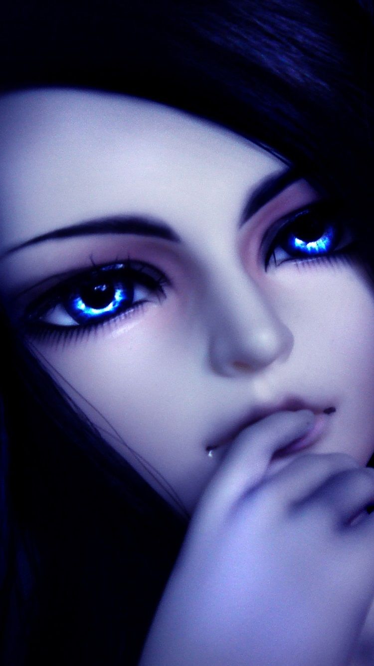 Blue Eyes Girl, Doll 750x1334 IPhone 8 7 6 6S Wallpaper