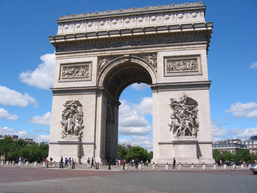 Arc de triomphe paris wallpaperx768