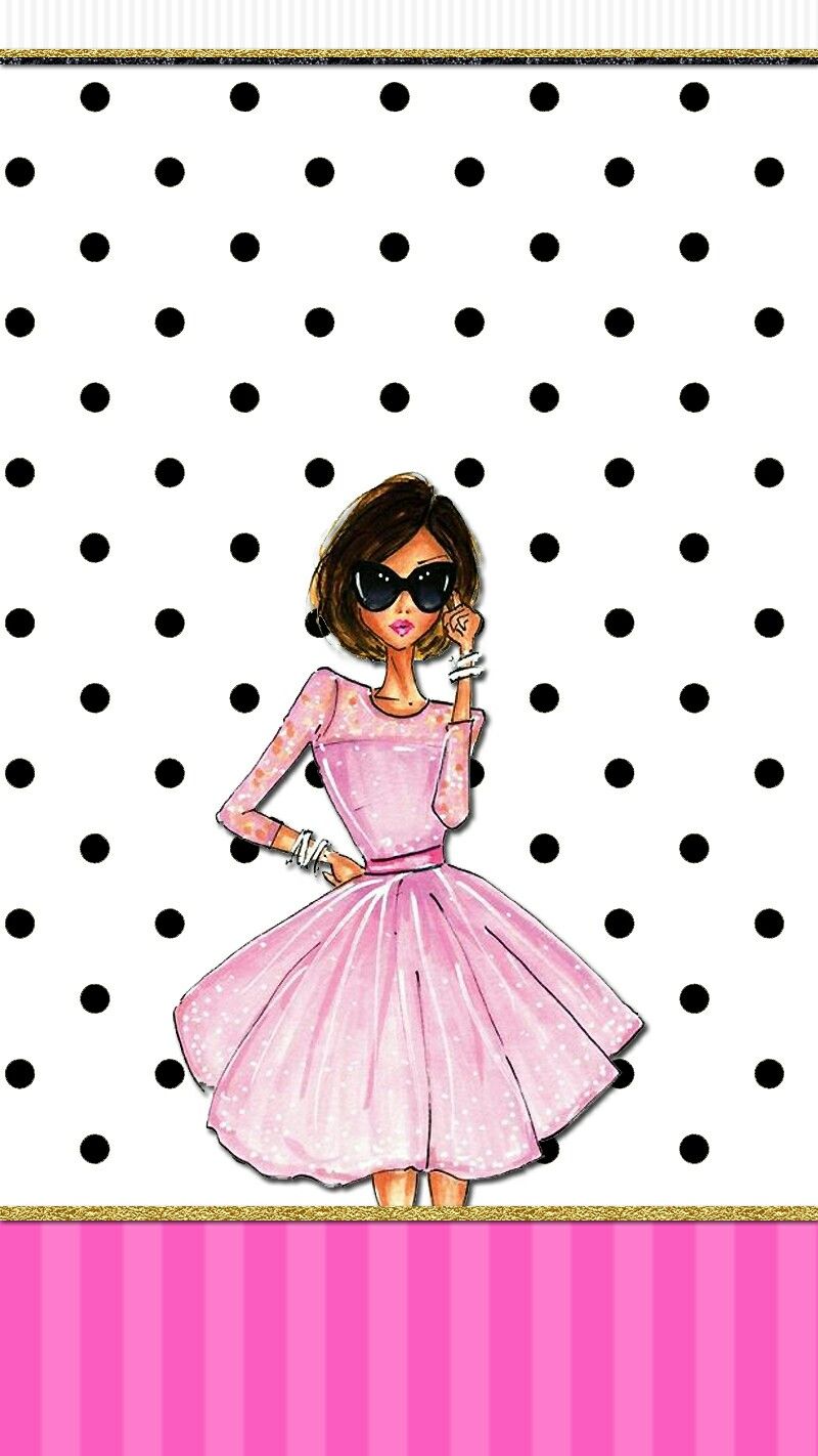 Cute Girly Pink Dress Wallpaper iPhone Resolution