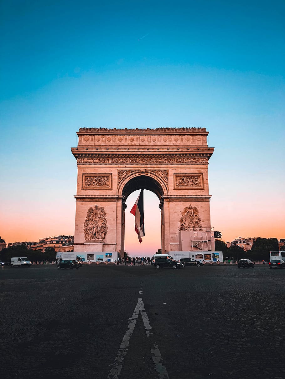HD wallpaper: paris, france, l'arc de triomphe de l'etoile