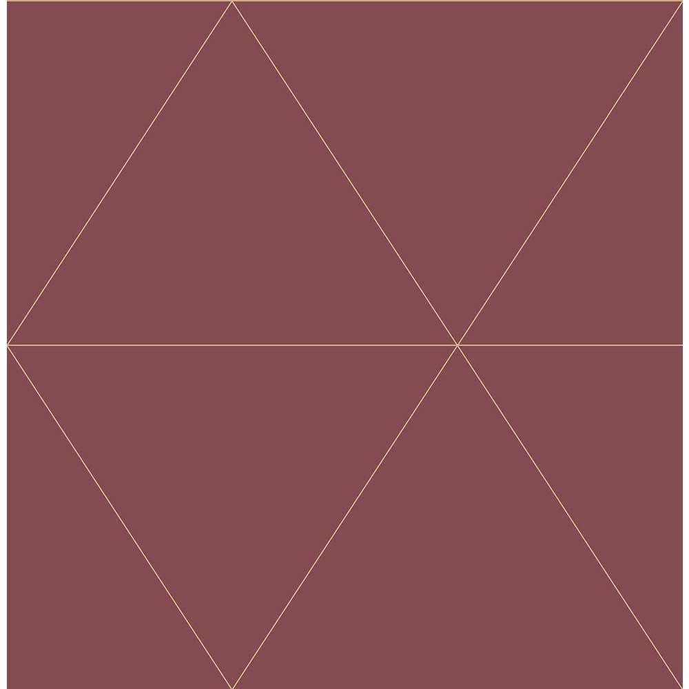 A Street 56.4 Sq. Ft. Twilight Red Geometric Wallpaper 2763 24226