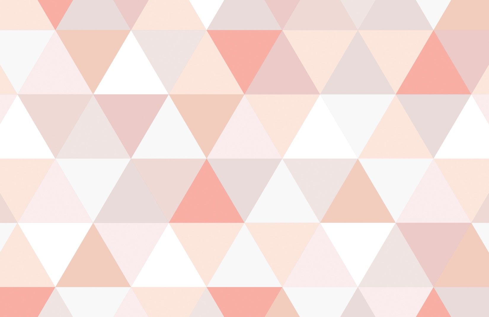 Pink & Nude Triangle Pattern Wallpaper Mural