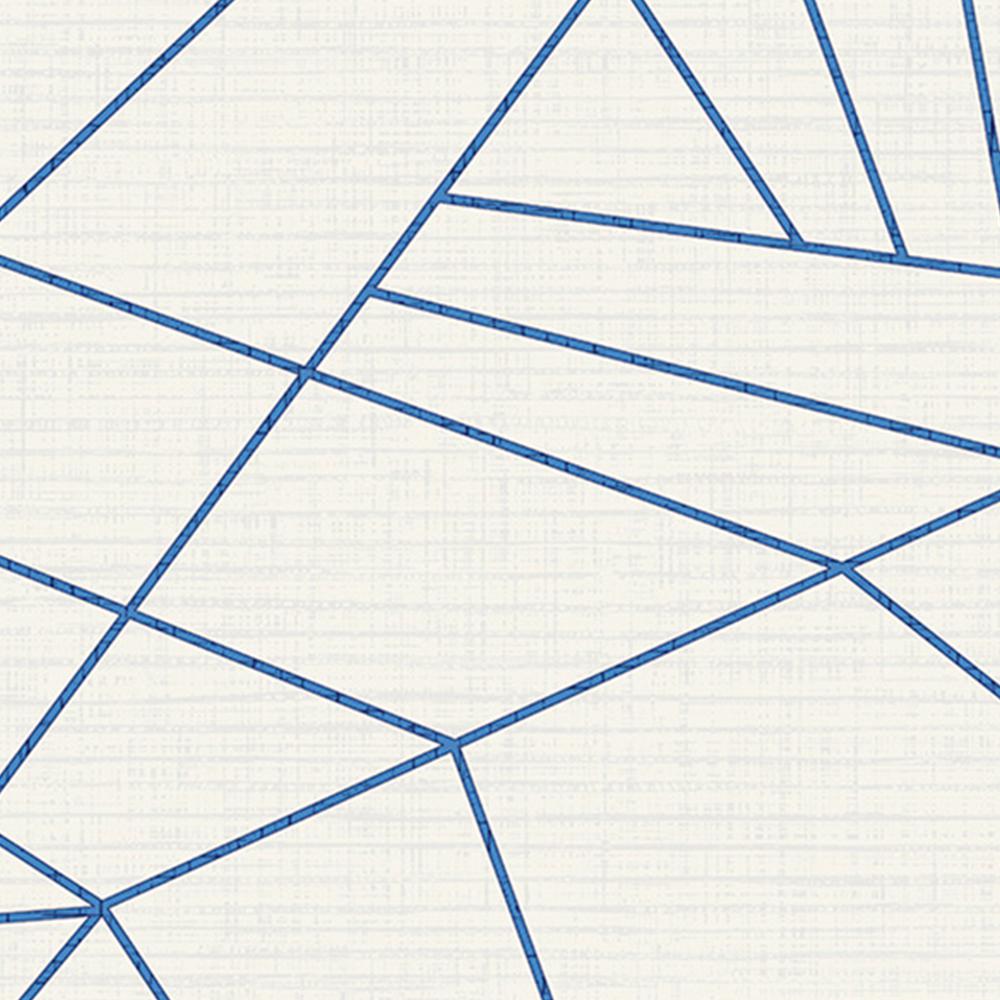 Walls Republic White & Blue Sharp Geometry Wallpaper R6316