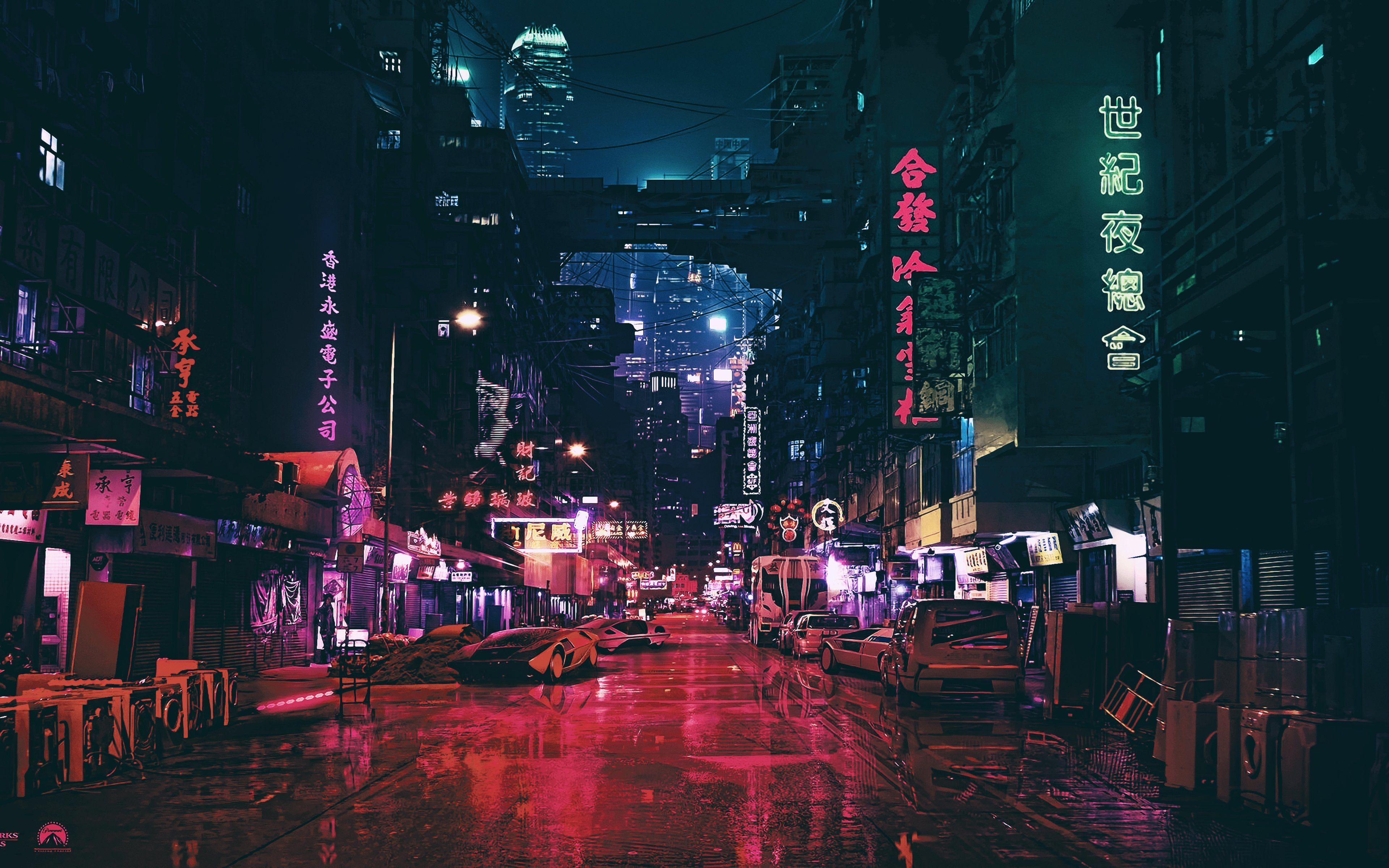 Midnight Synthwave City (3840x2400). City wallpaper, Cyberpunk