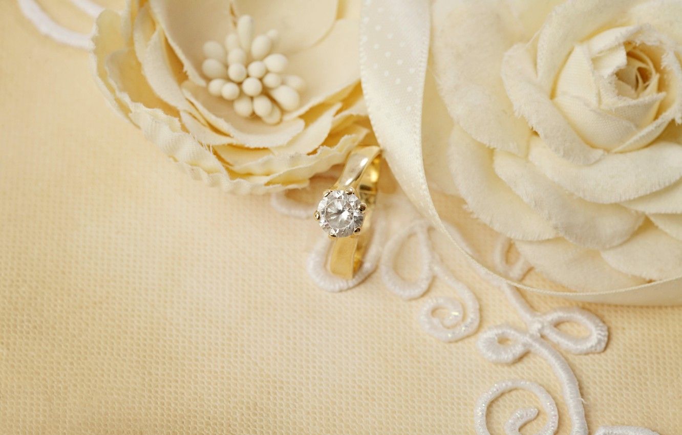 Wallpaper flowers, ring, wedding, flowers, background, ring, soft