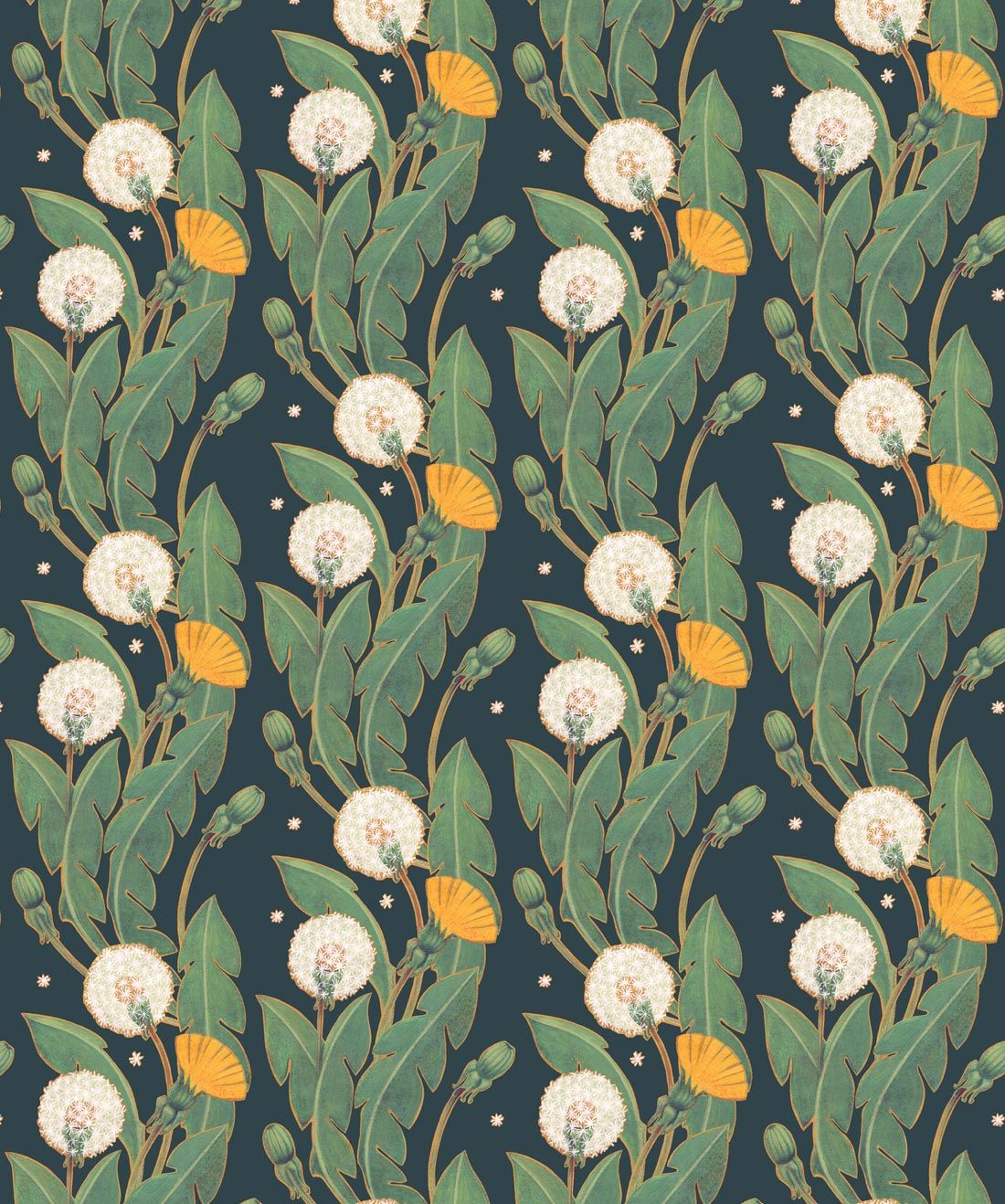 Dandelions Wallpaper • Painterly Flora Trail