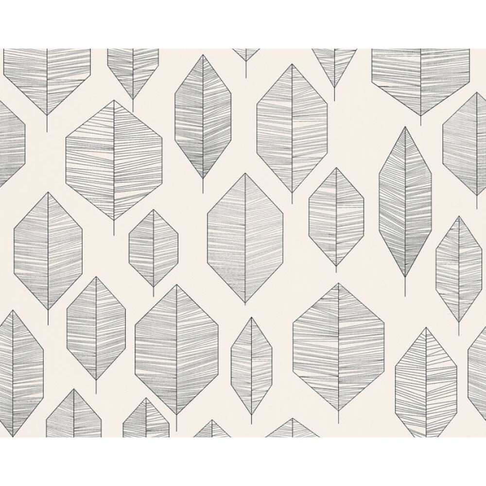 As Creation Modern Geometric Leaf Striped Pastel Wallpaper