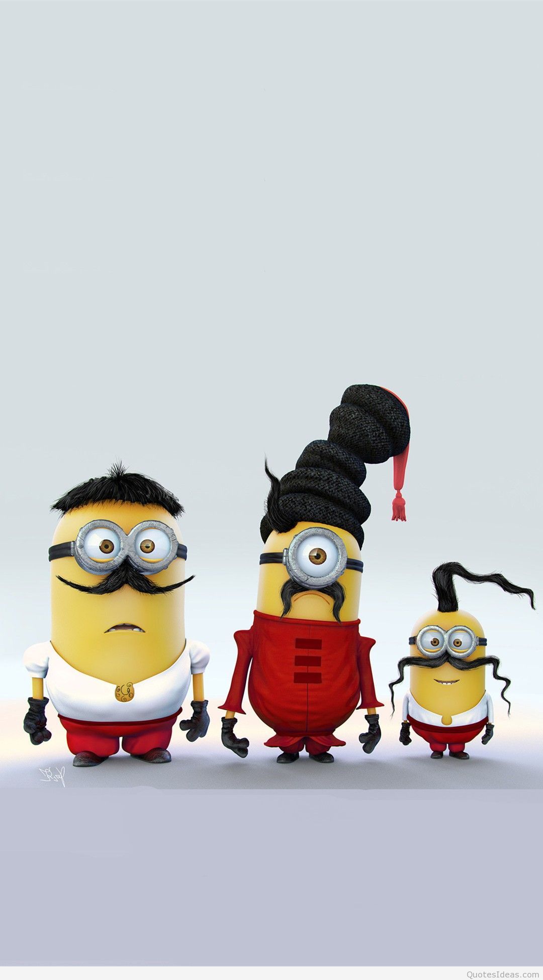 Minions With Mustache Family iPhone 6 Plus Wallpaper