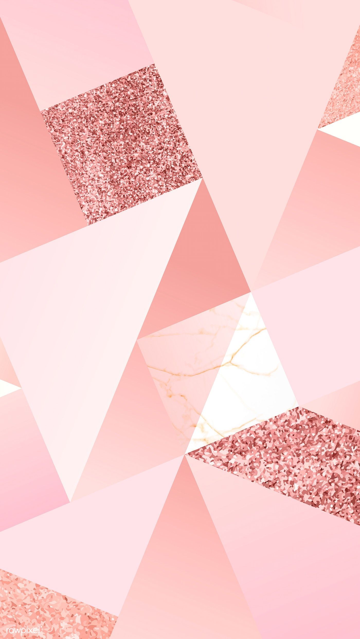 Pink feminine geometric background vector. free image